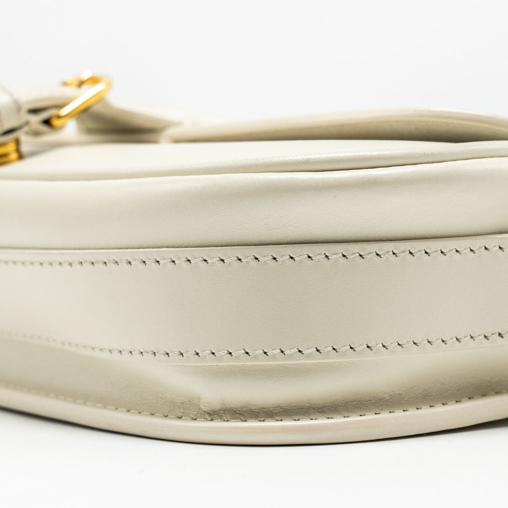 DIOR BOBBY EAST-WEST BAG CALFSKIN WHITE GHW