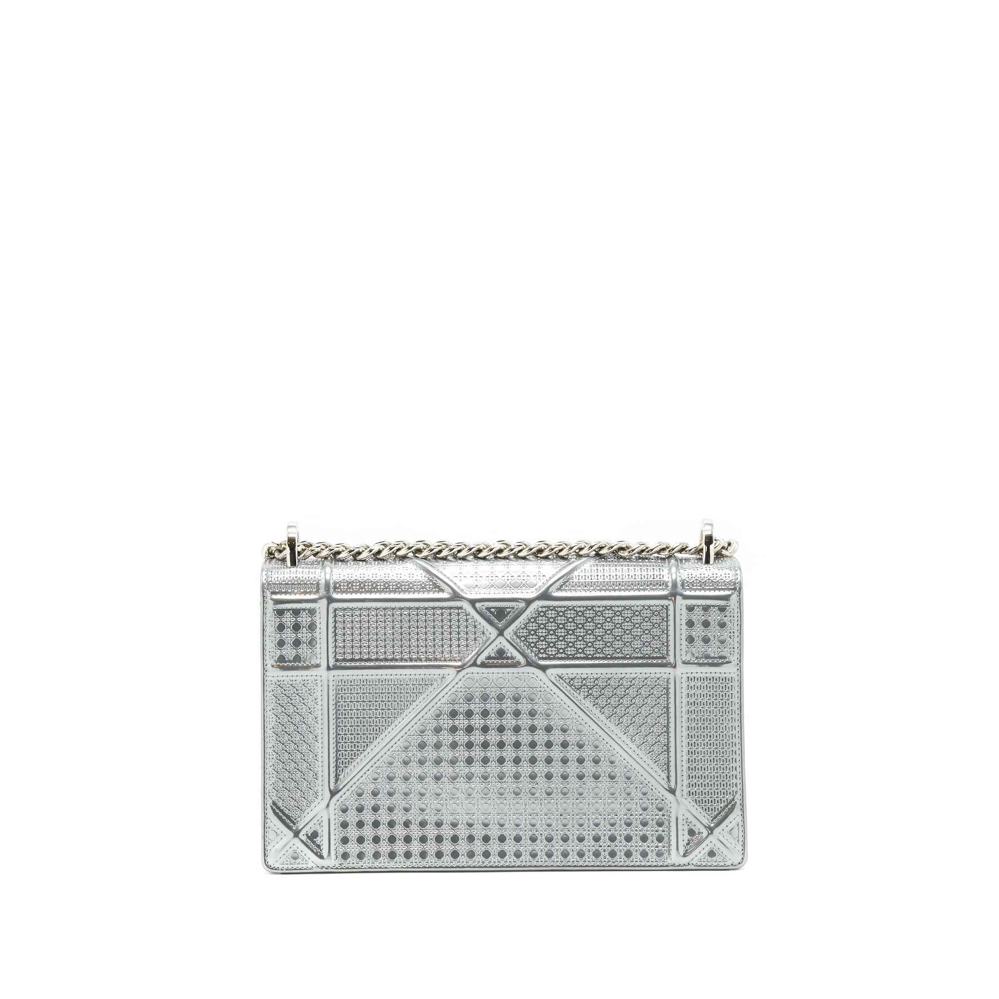 DIOR MEDIUM DIORAMA METALLIC SILVER SHW