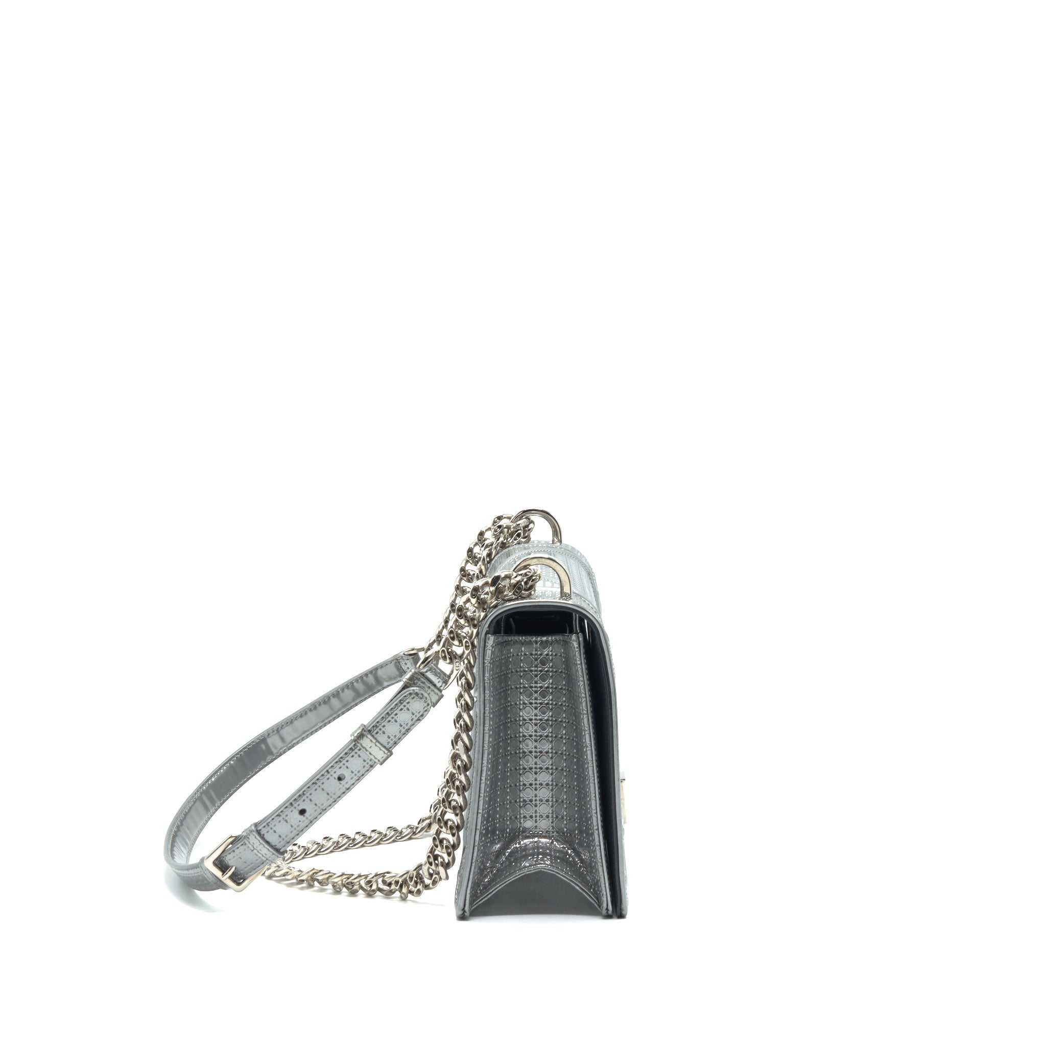 DIOR MEDIUM DIORAMA METALLIC SILVER SHW
