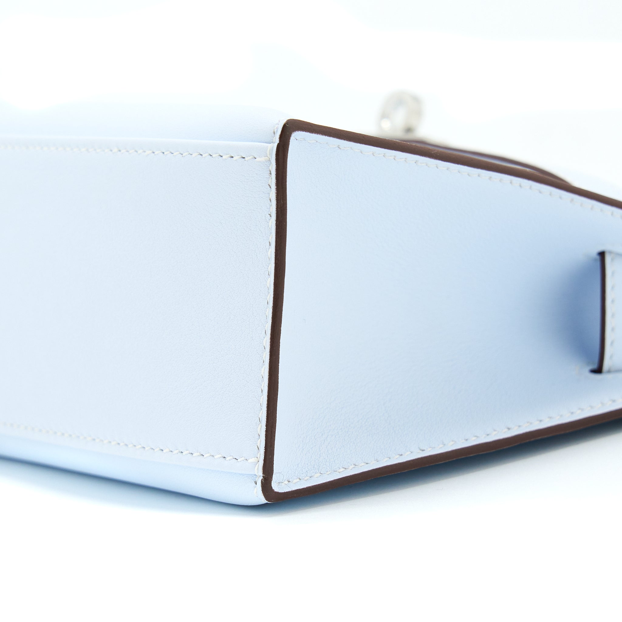 HERMES KELLY POCHETTE SWIFT T0 BLUE BRUME SHW