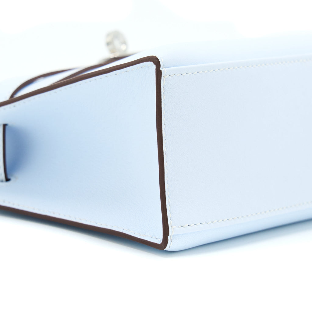 HERMES KELLY POCHETTE SWIFT T0 BLUE BRUME SHW