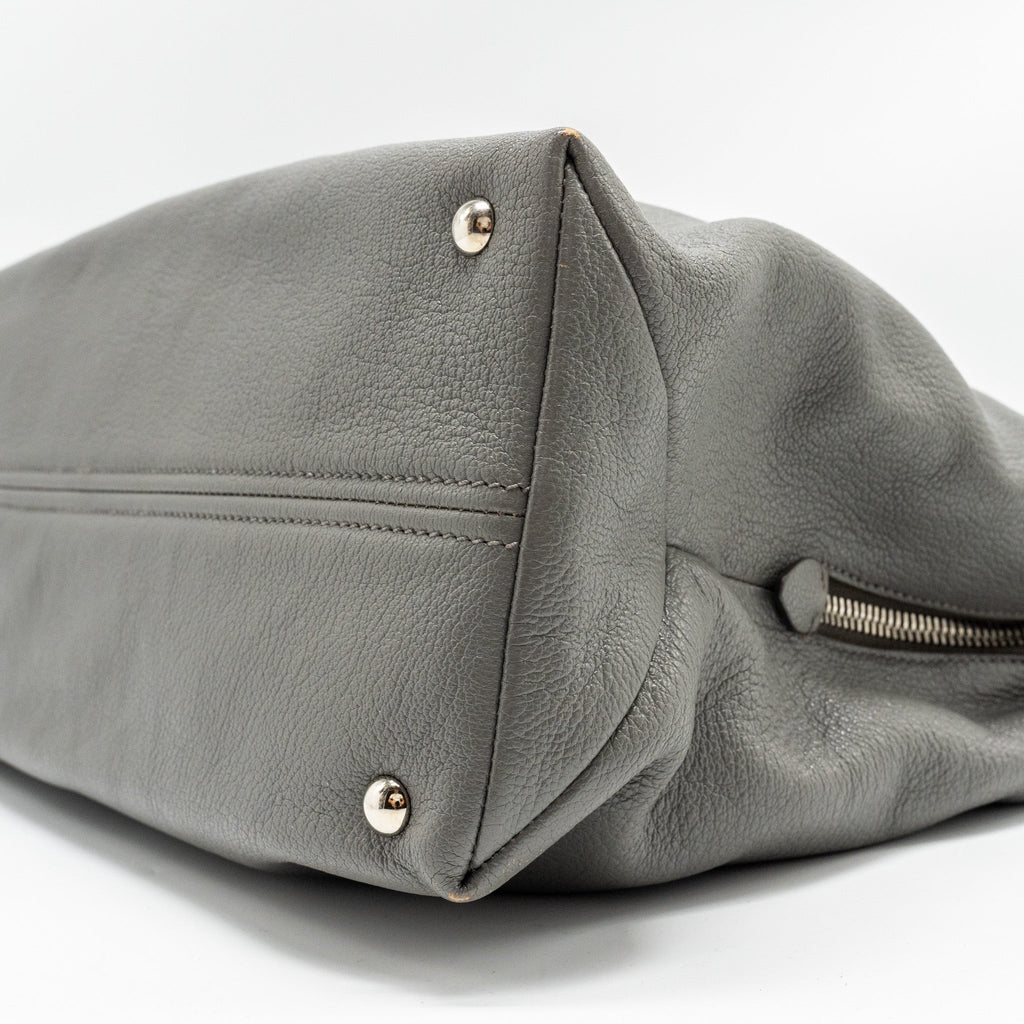 MIU MIU TOTE BAG LEATHER GREY SHW
