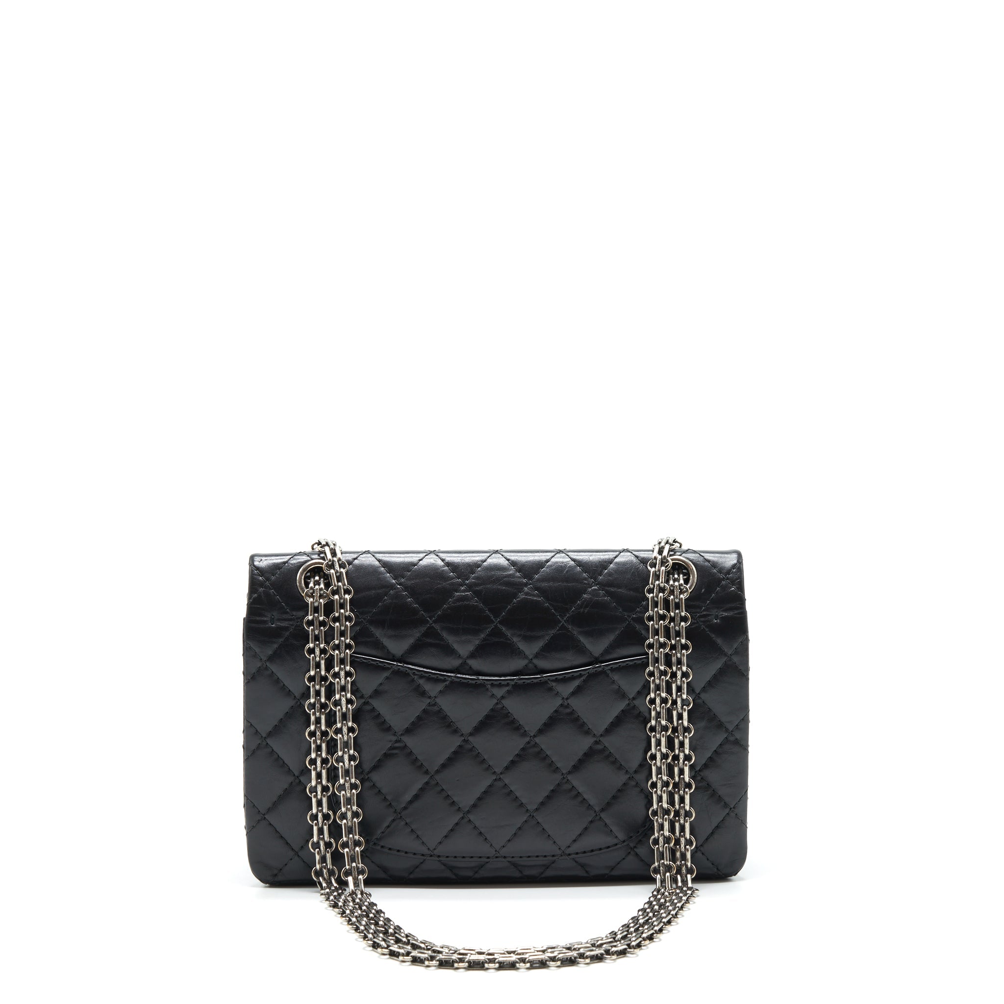 CHANEL REISSUE 2.55 DOUBLE FLAP BAG CALFSKIN BLACK SHW