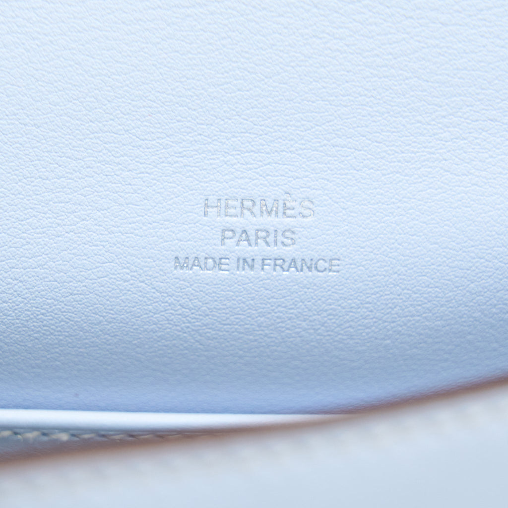 HERMES KELLY POCHETTE SWIFT T0 BLUE BRUME SHW