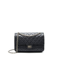 CHANEL REISSUE 2.55 DOUBLE FLAP BAG CALFSKIN BLACK SHW