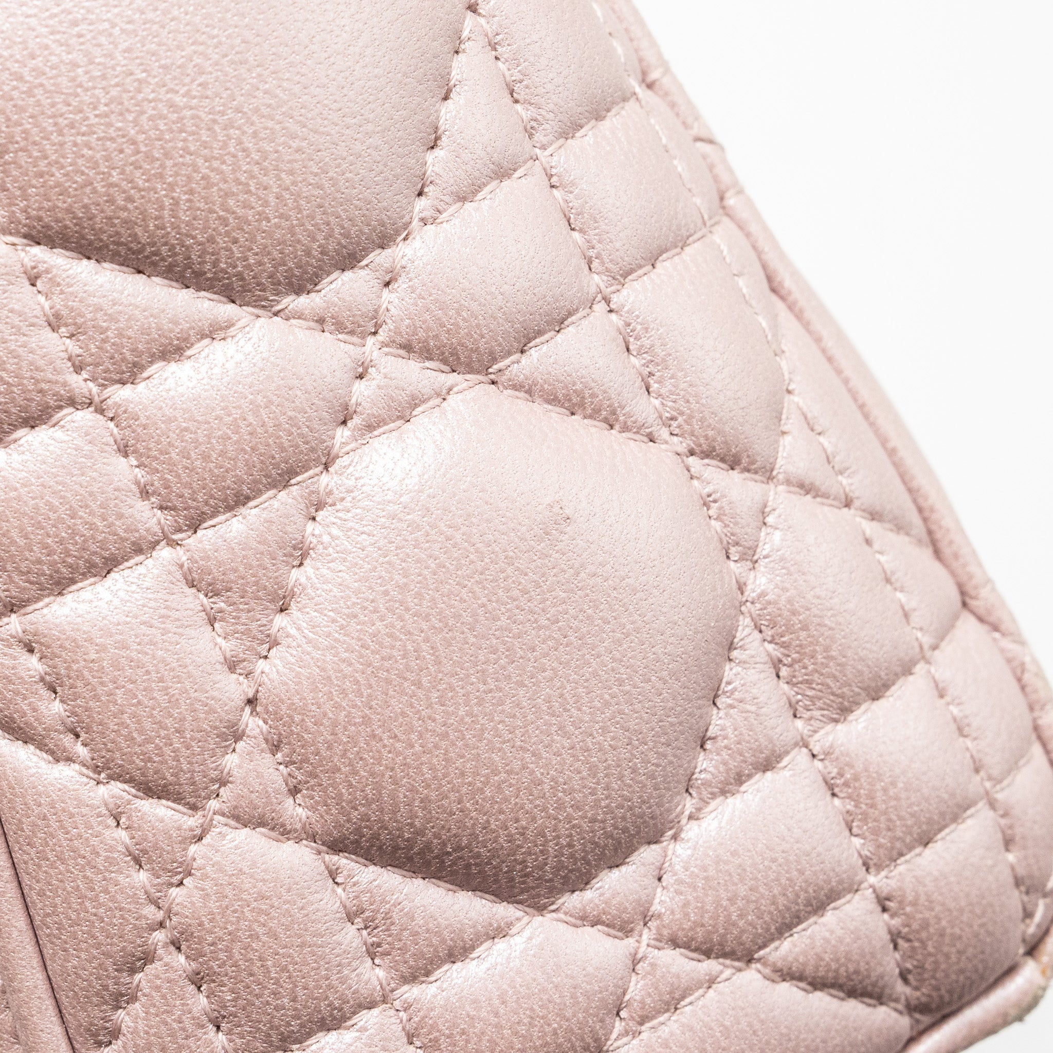 DIOR MINI LADY DIOR LAMBSKIN LIGHT PINK LGHW