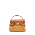 SALVATORE FERRAGAMO VINTAGE BAMBOO TOP HANDLE BAG