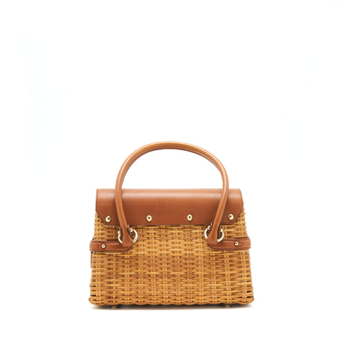 SALVATORE FERRAGAMO VINTAGE BAMBOO TOP HANDLE BAG
