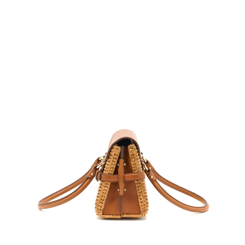 SALVATORE FERRAGAMO VINTAGE BAMBOO TOP HANDLE BAG