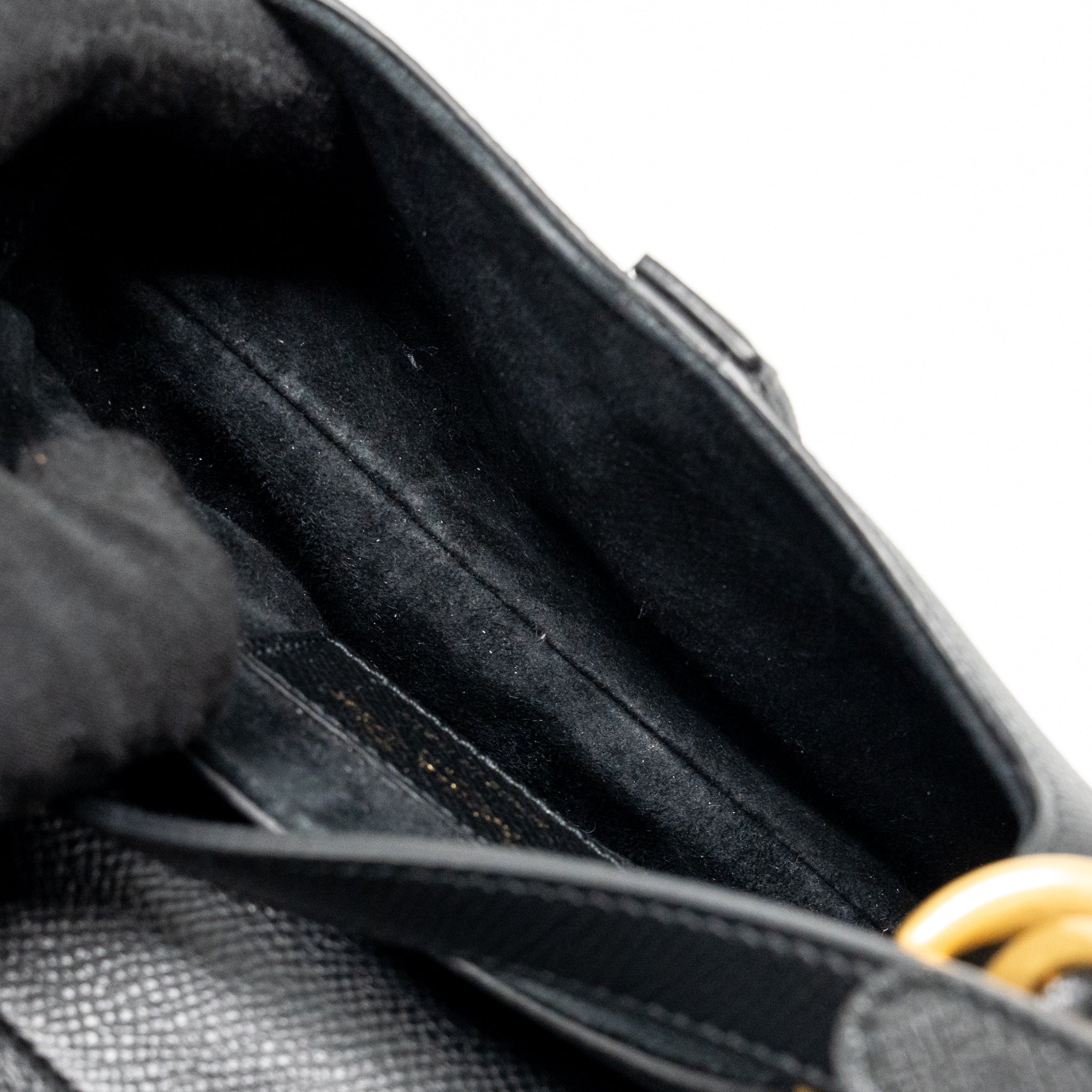 DIOR MINI SADDLE BAG CALFSKIN BLACK GHW