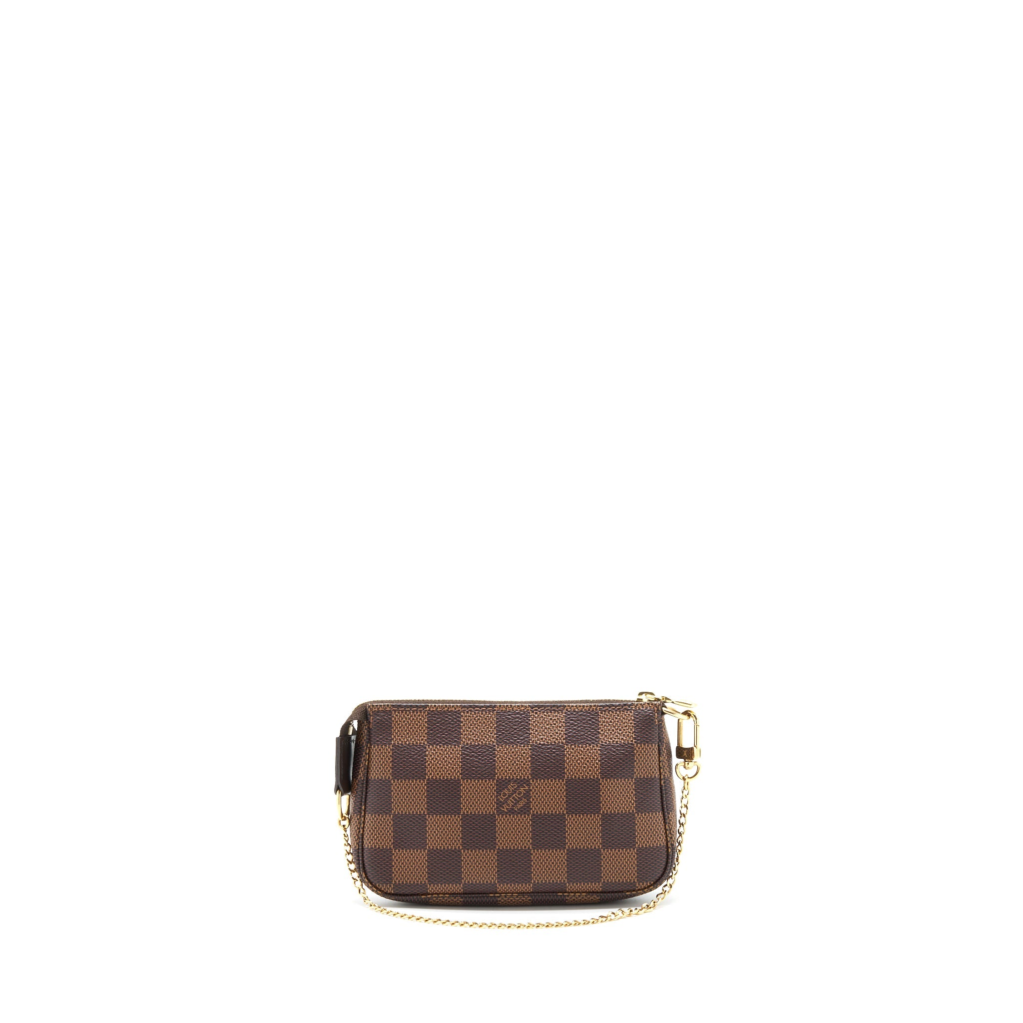 LOUIS VUITTON MINI POCHETTE ACCESSORY DAMIER EBENE GHW