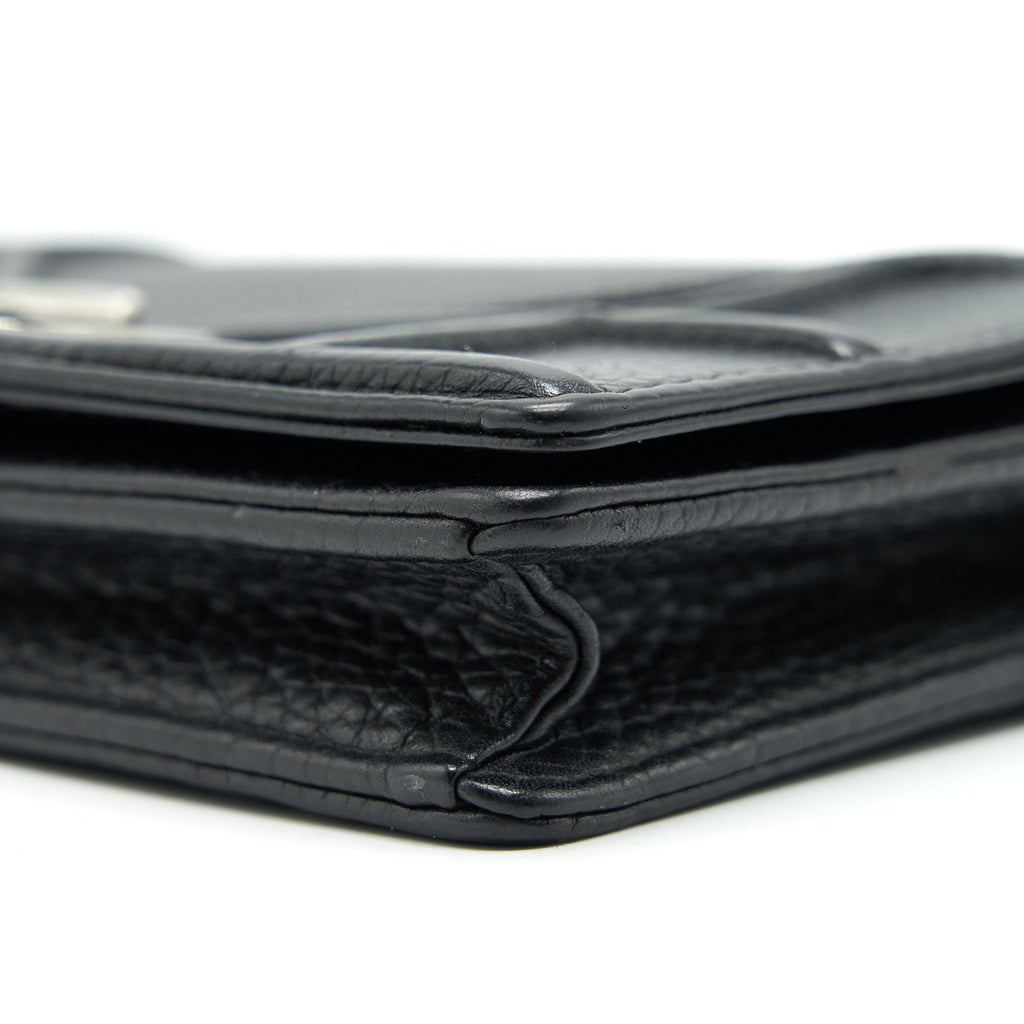 DIOR DIORAMA WALLET ON CHAIN BLACK WITH SHW