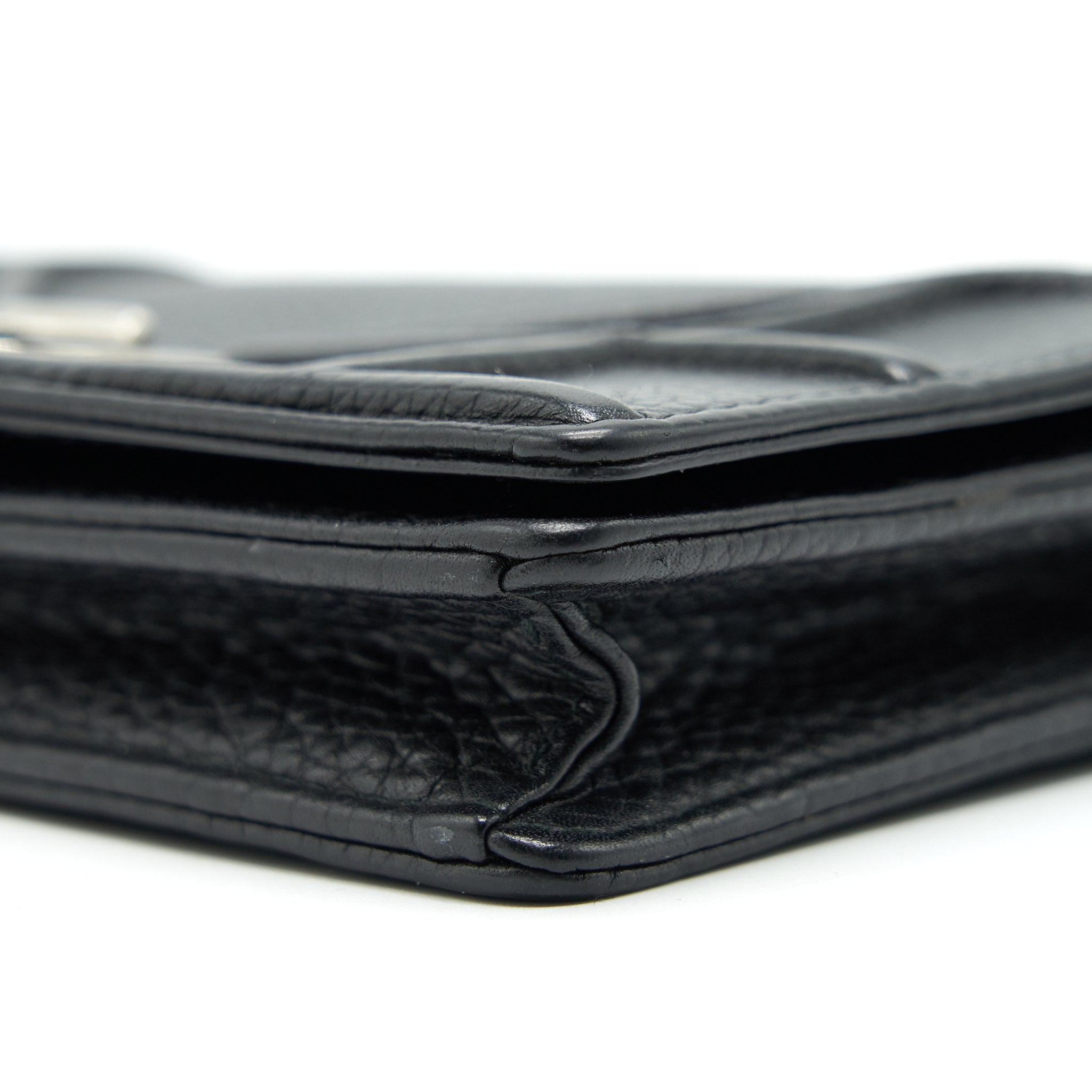DIOR DIORAMA WALLET ON CHAIN BLACK WITH SHW
