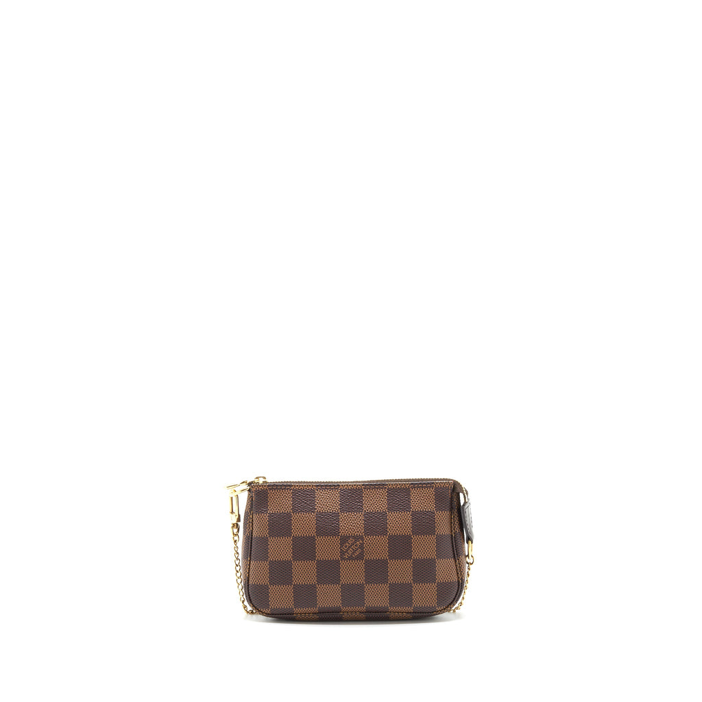 LOUIS VUITTON MINI POCHETTE ACCESSORY DAMIER EBENE GHW