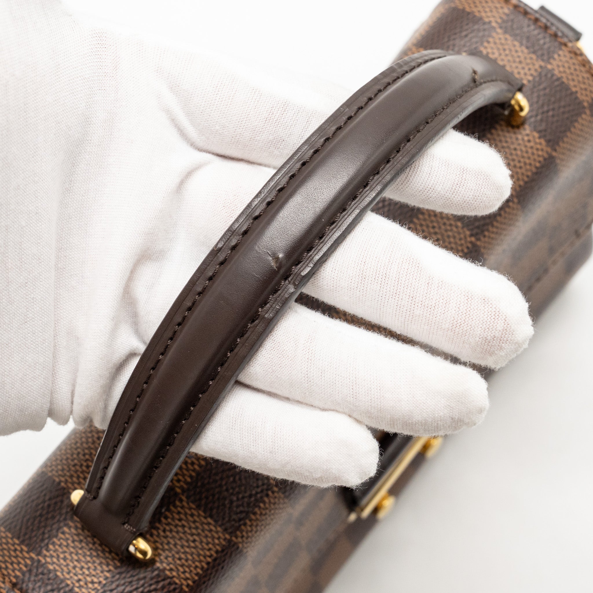 LOUIS VUITTON CROISETTE DAMIER EBENE CANVAS GHW