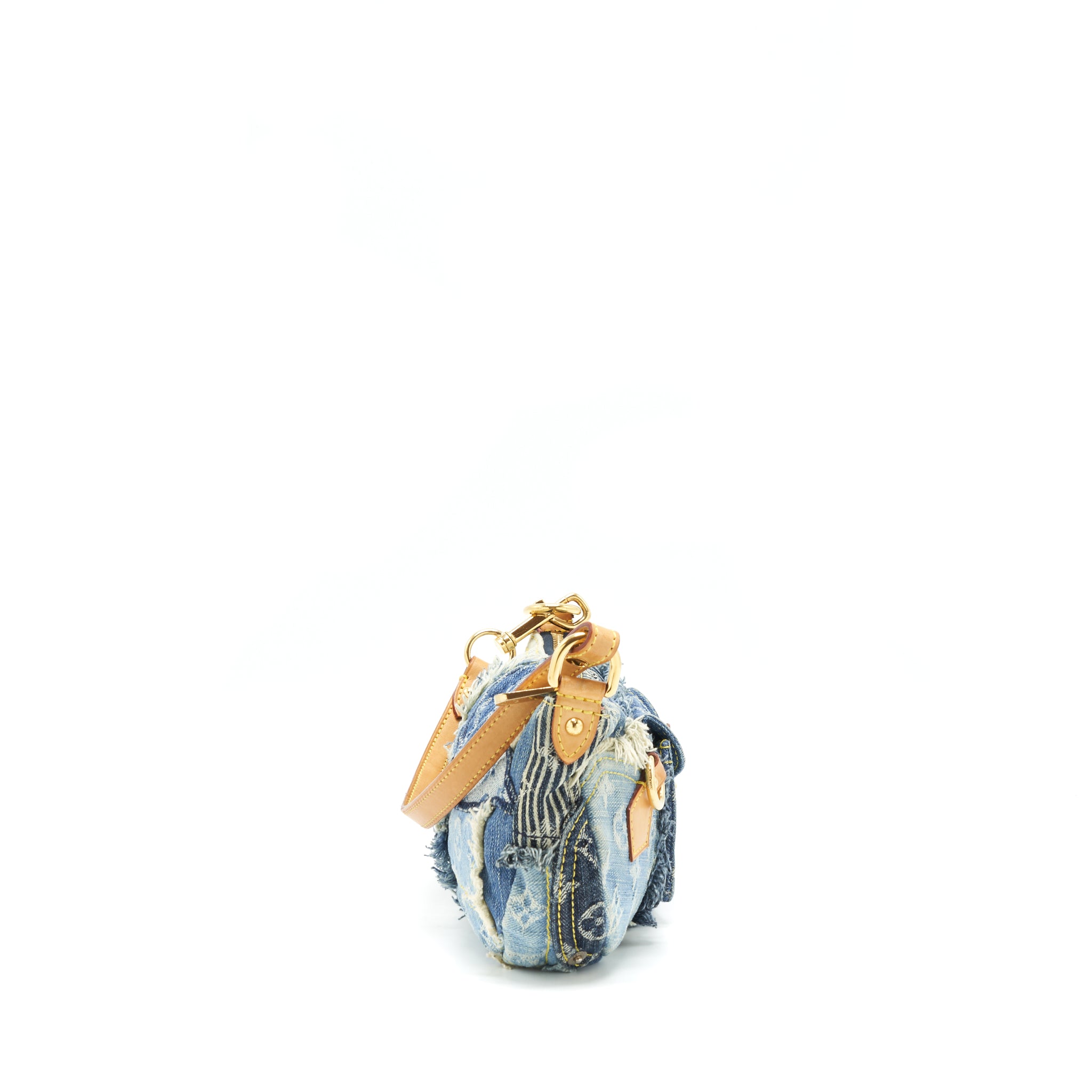 LOUIS VUITTON VINTAGE DENIM SHOULDER BAG MULTICOLOUR