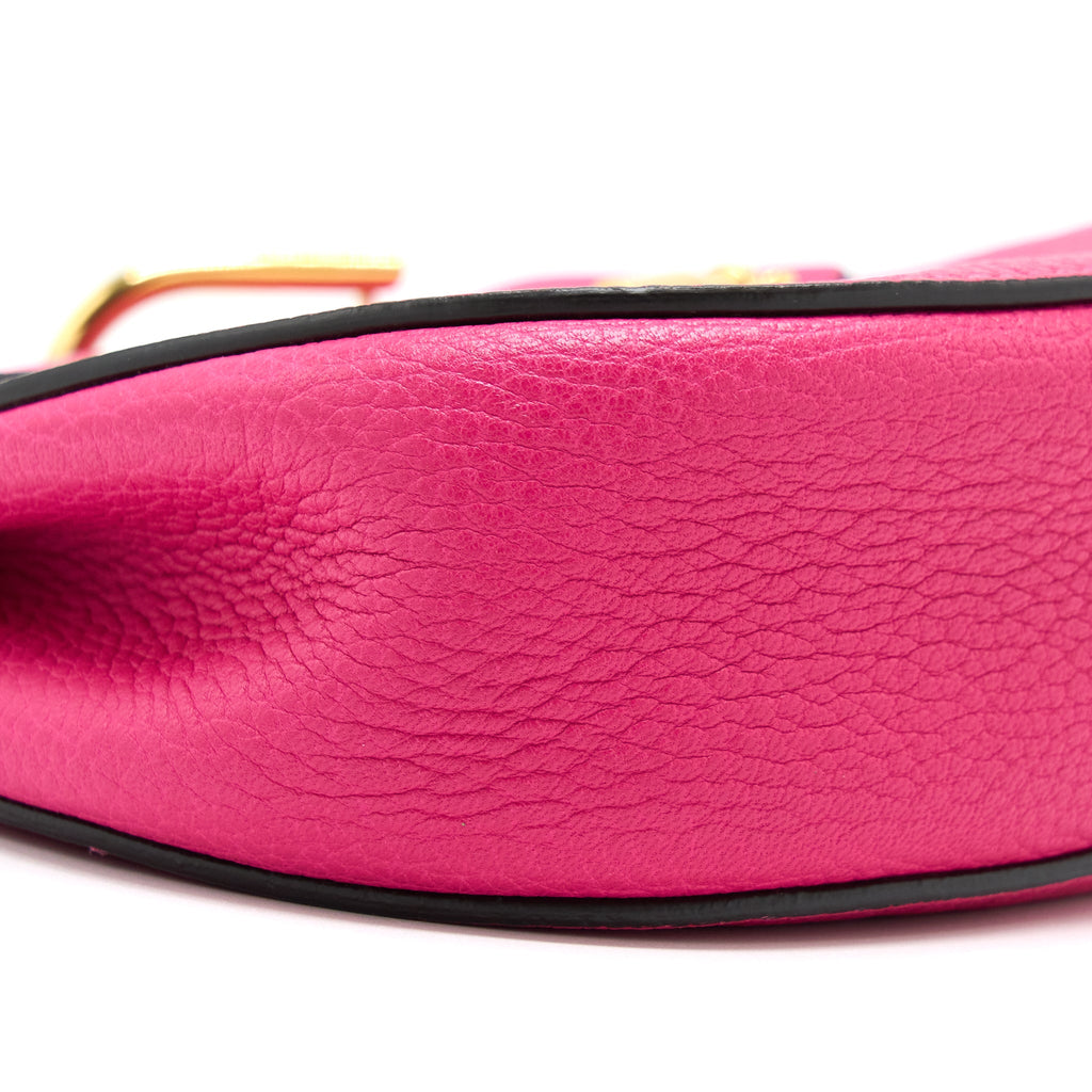 CHLOE DREW SHOULDER BAG GRAINED CALFSKIN PINK GHW