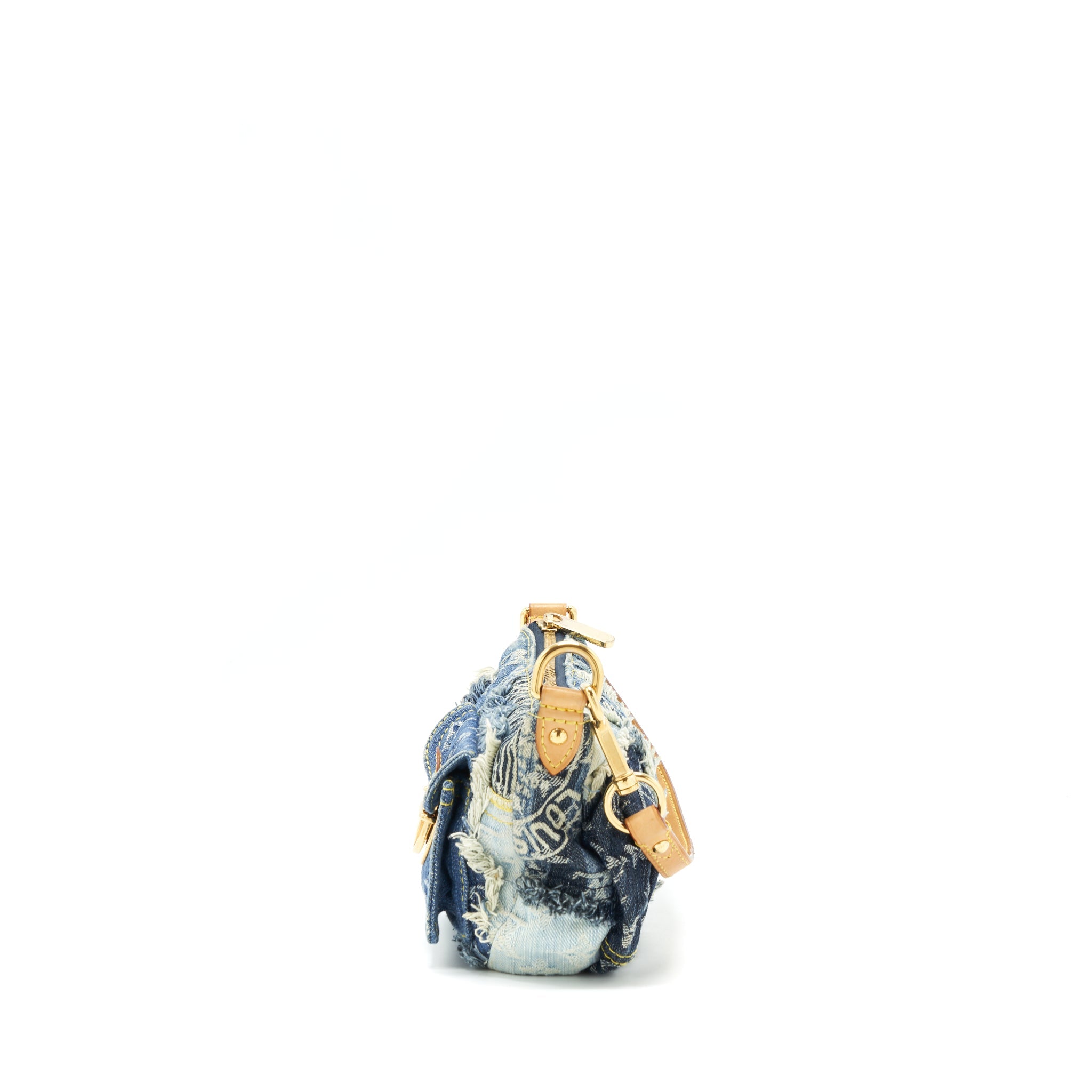 LOUIS VUITTON VINTAGE DENIM SHOULDER BAG MULTICOLOUR