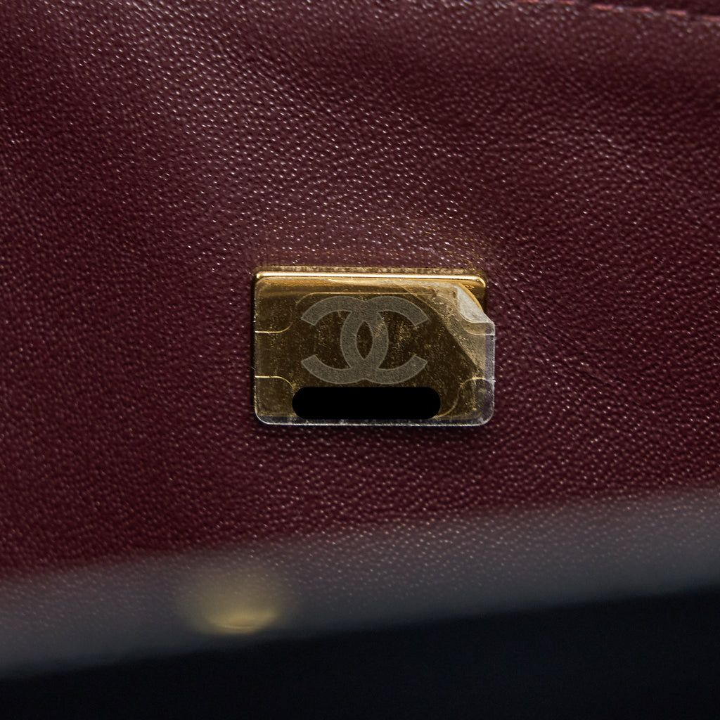 CHANEL MEDIUM CLASSIC DOUBLE FLAP BAG CAVIAR BLACK GHW (MICROCHIP)