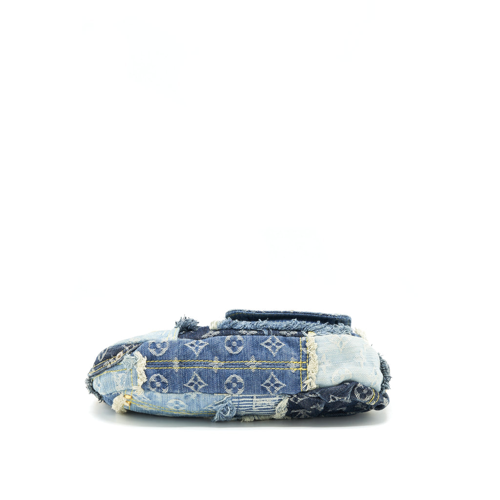 LOUIS VUITTON VINTAGE DENIM SHOULDER BAG MULTICOLOUR