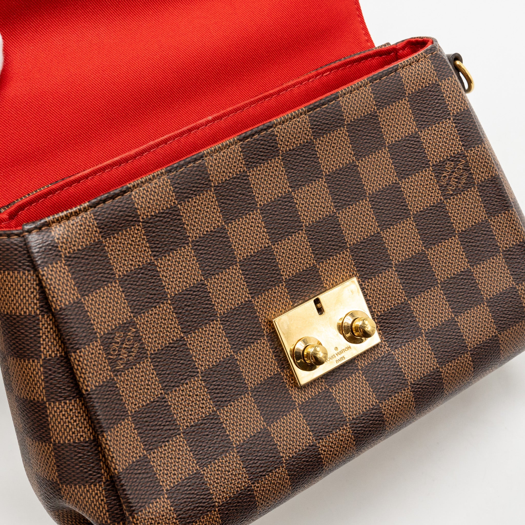 LOUIS VUITTON CROISETTE DAMIER EBENE CANVAS GHW