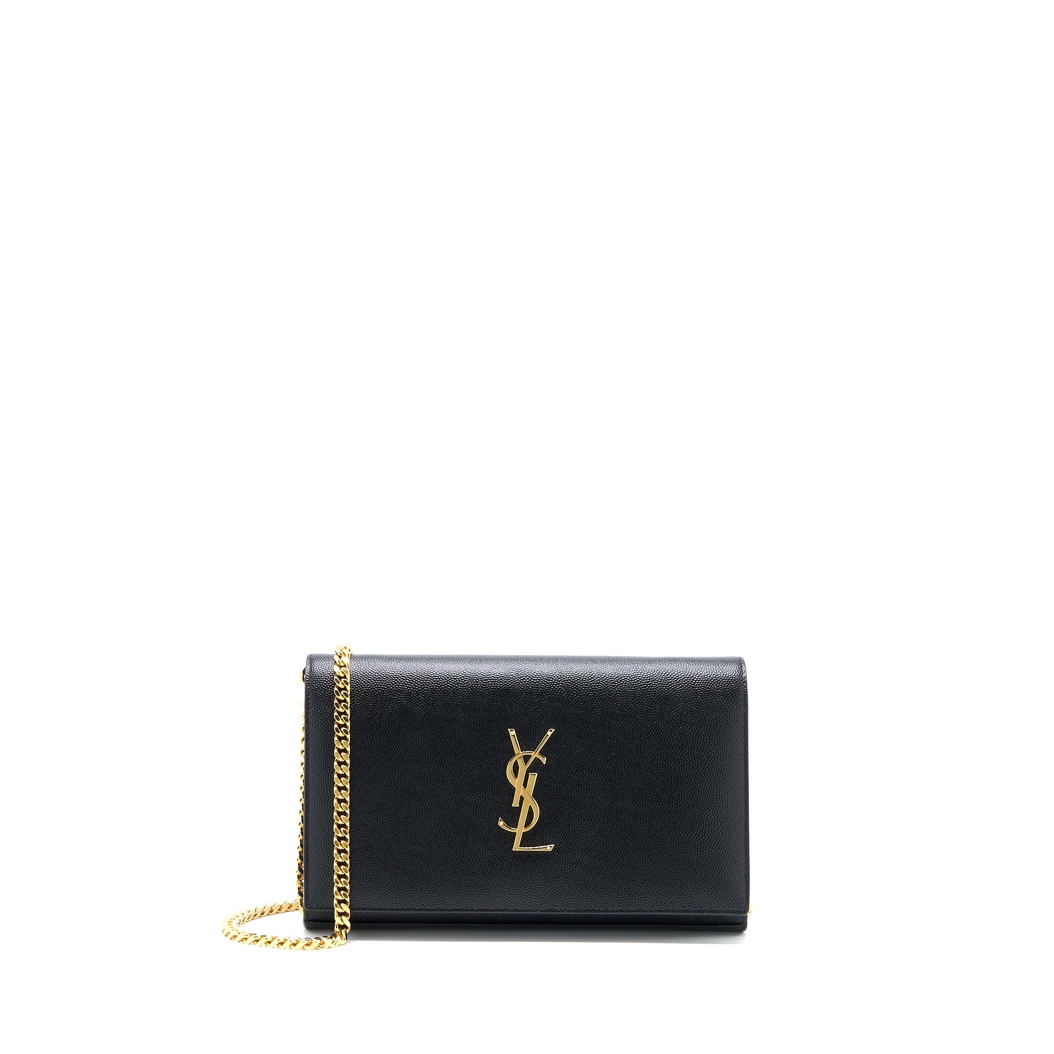SAINT LAURENT / YSL KATE BAG GRAINED CALFSKIN BLACK GHW