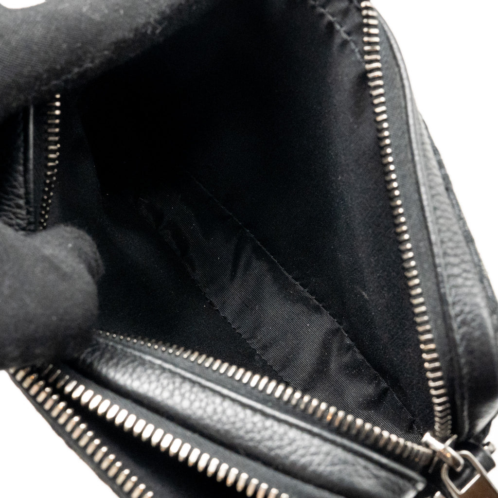 DIOR WALLET ON STRAP OBLIQUE CANVAS/LEATHER BLACK SHW