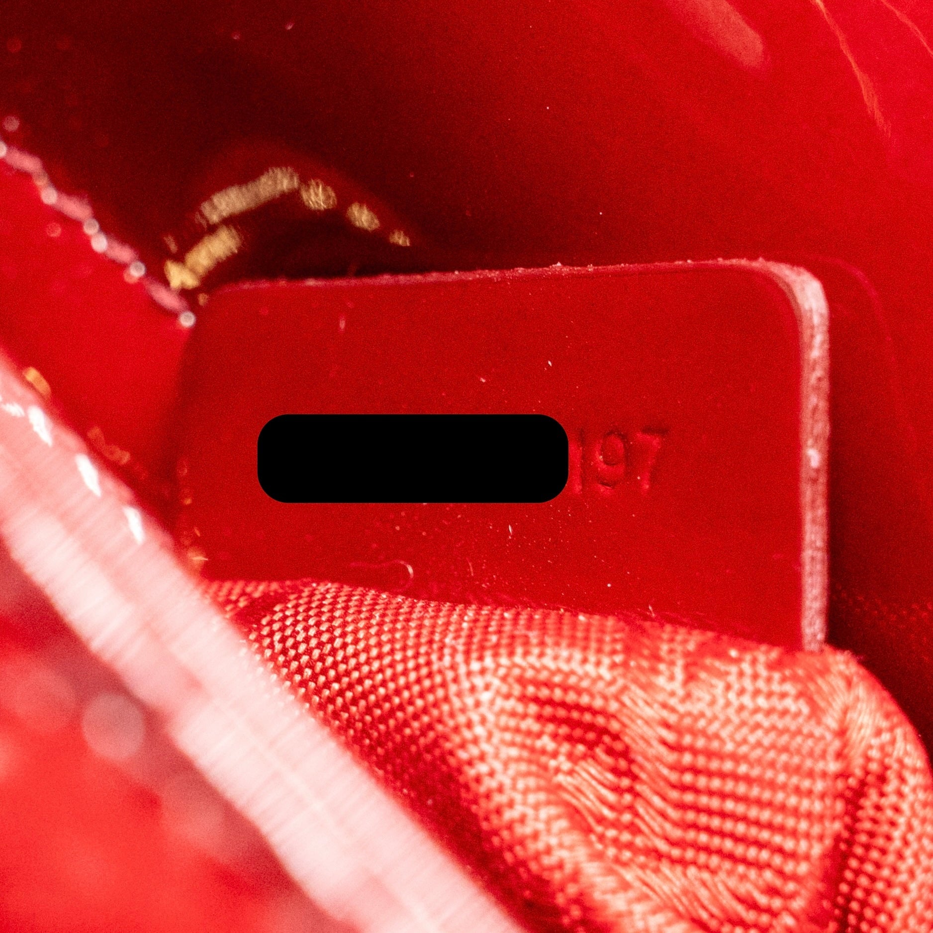 DIOR MINI LADY DIOR PATENT RED GHW