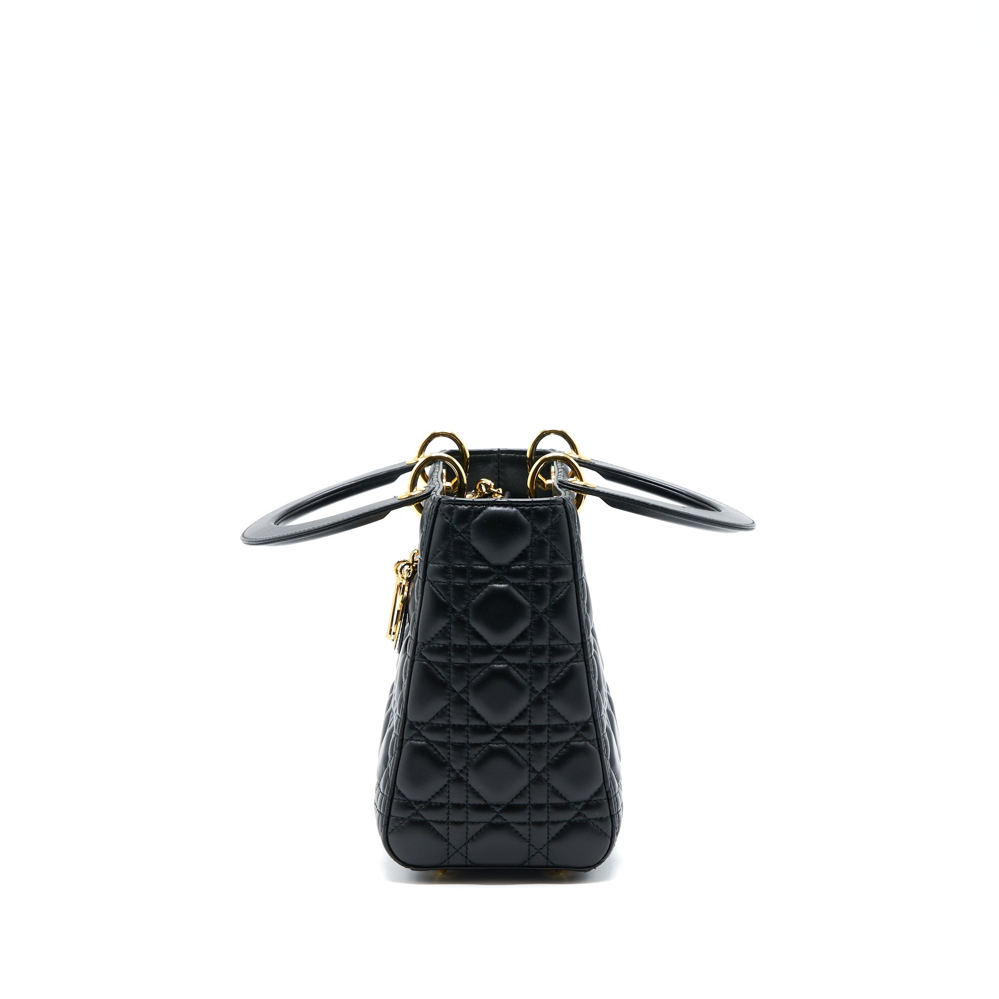 DIOR MEDIUM LADY DIOR LAMBSKIN BLACK GHW