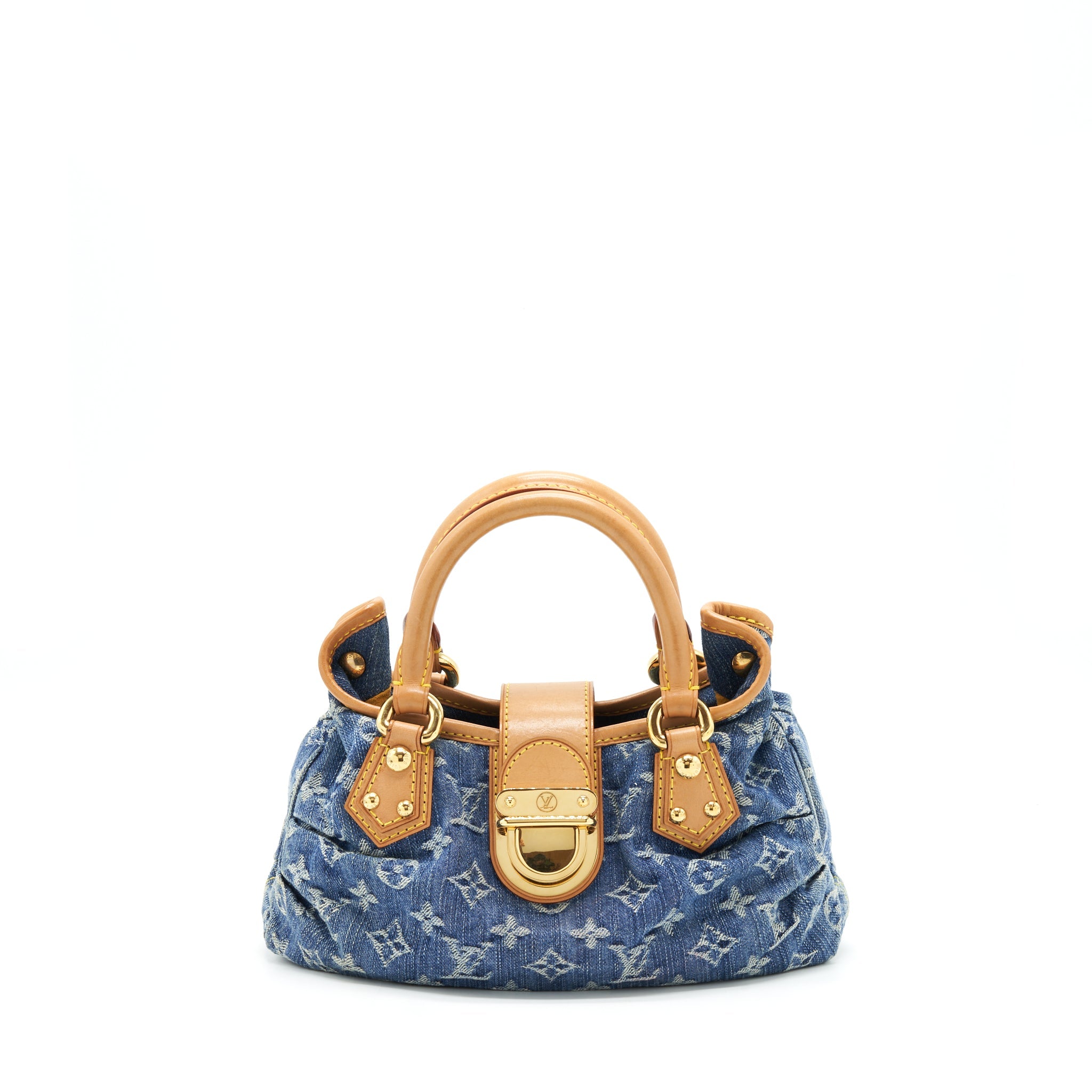 LOUIS VUITTON VINTAGE DANIM MINI HANDLE BAG
