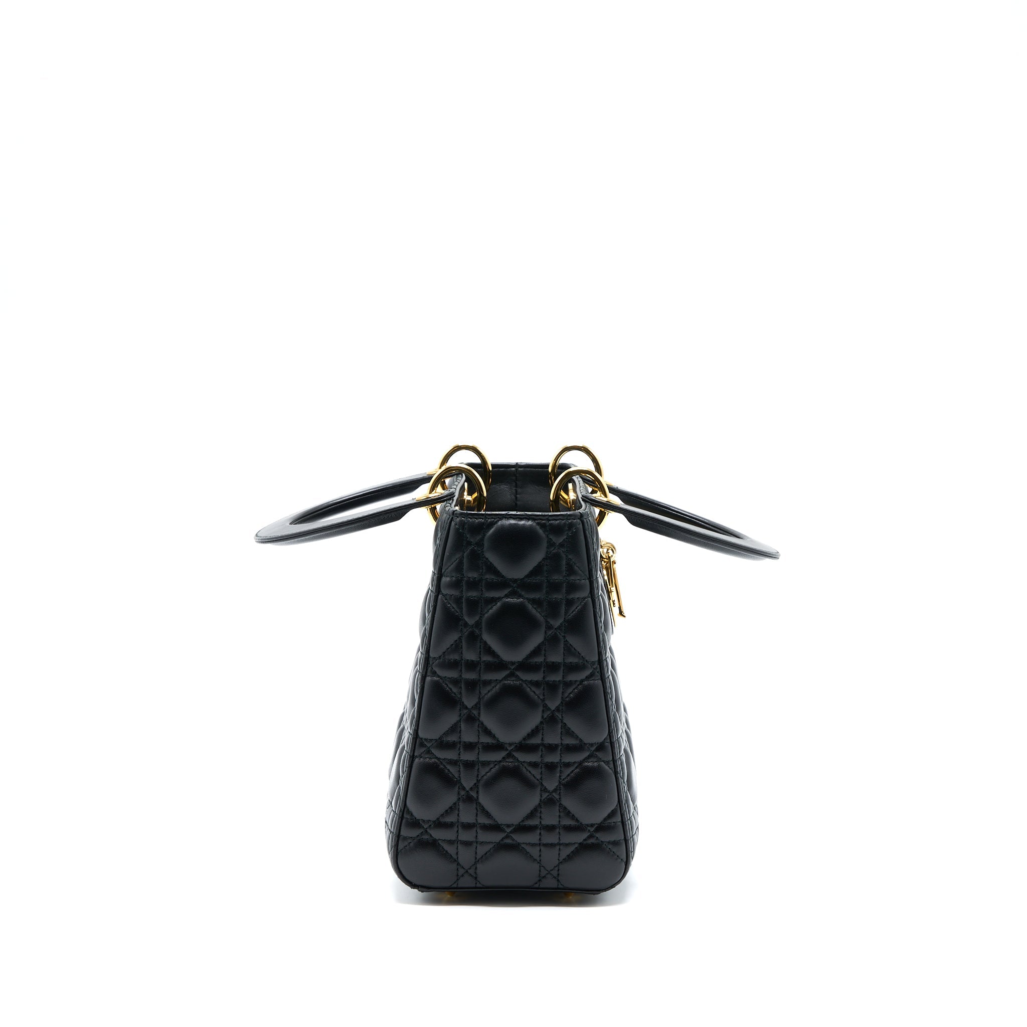 DIOR MEDIUM LADY DIOR LAMBSKIN BLACK GHW