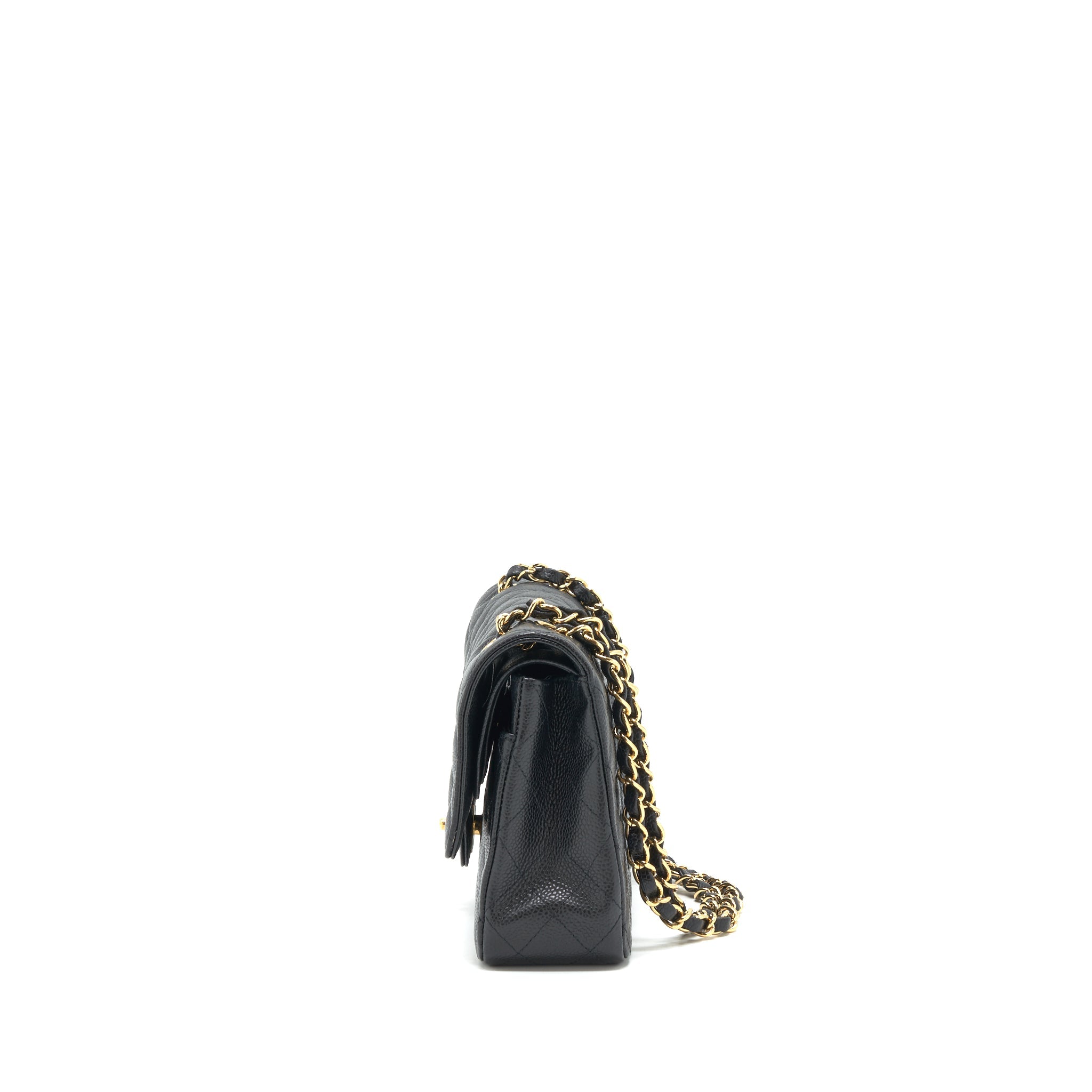 CHANEL MEDIUM CLASSIC DOUBLE FLAP BAG CAVIAR BLACK GHW