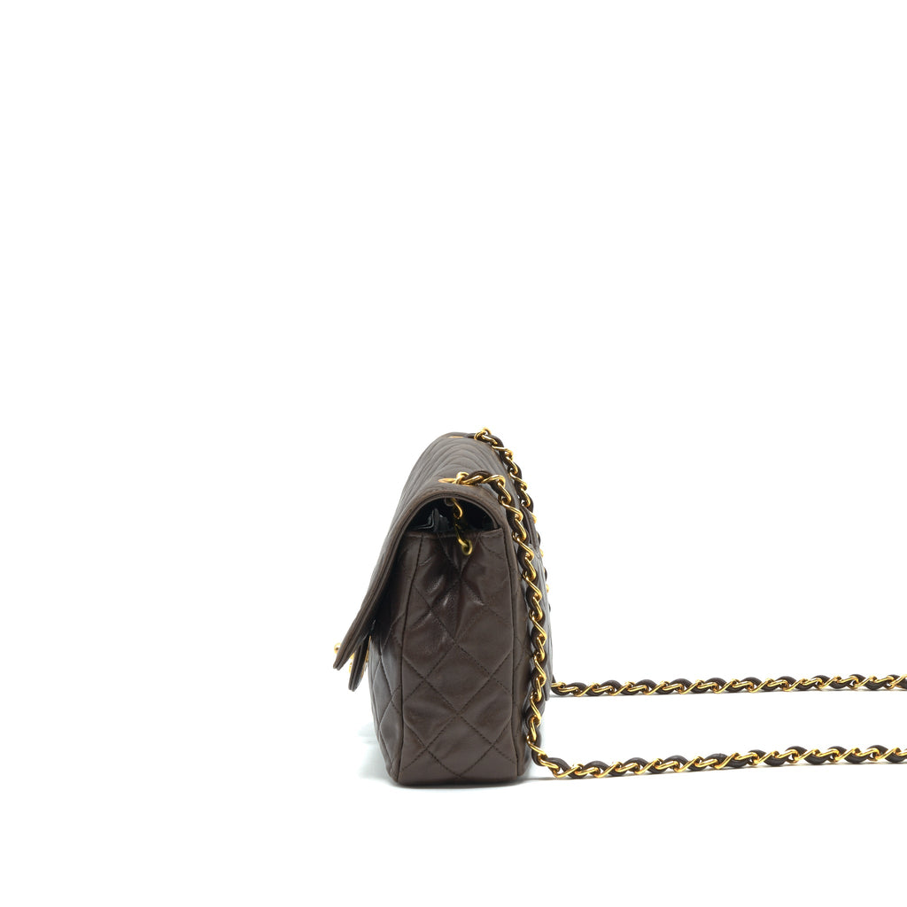 CHANEL MEDIUM FLAP BAG CHOCOLATE GHW