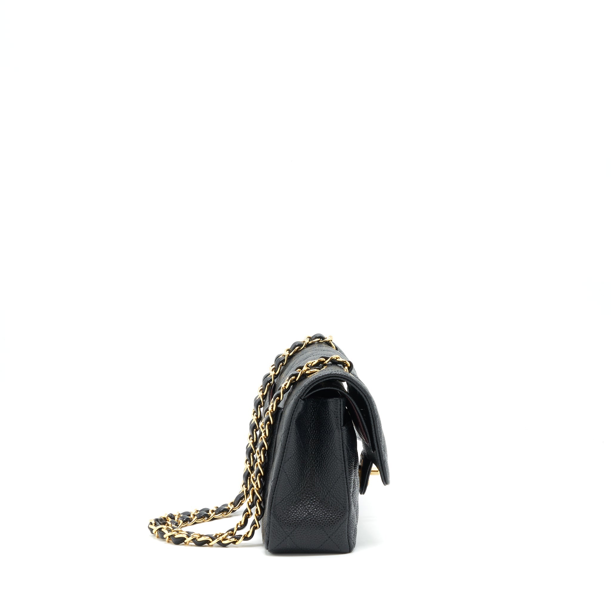 CHANEL SMALL CLASSIC DOUBLE FLAP CAVIAR BLACK GHW