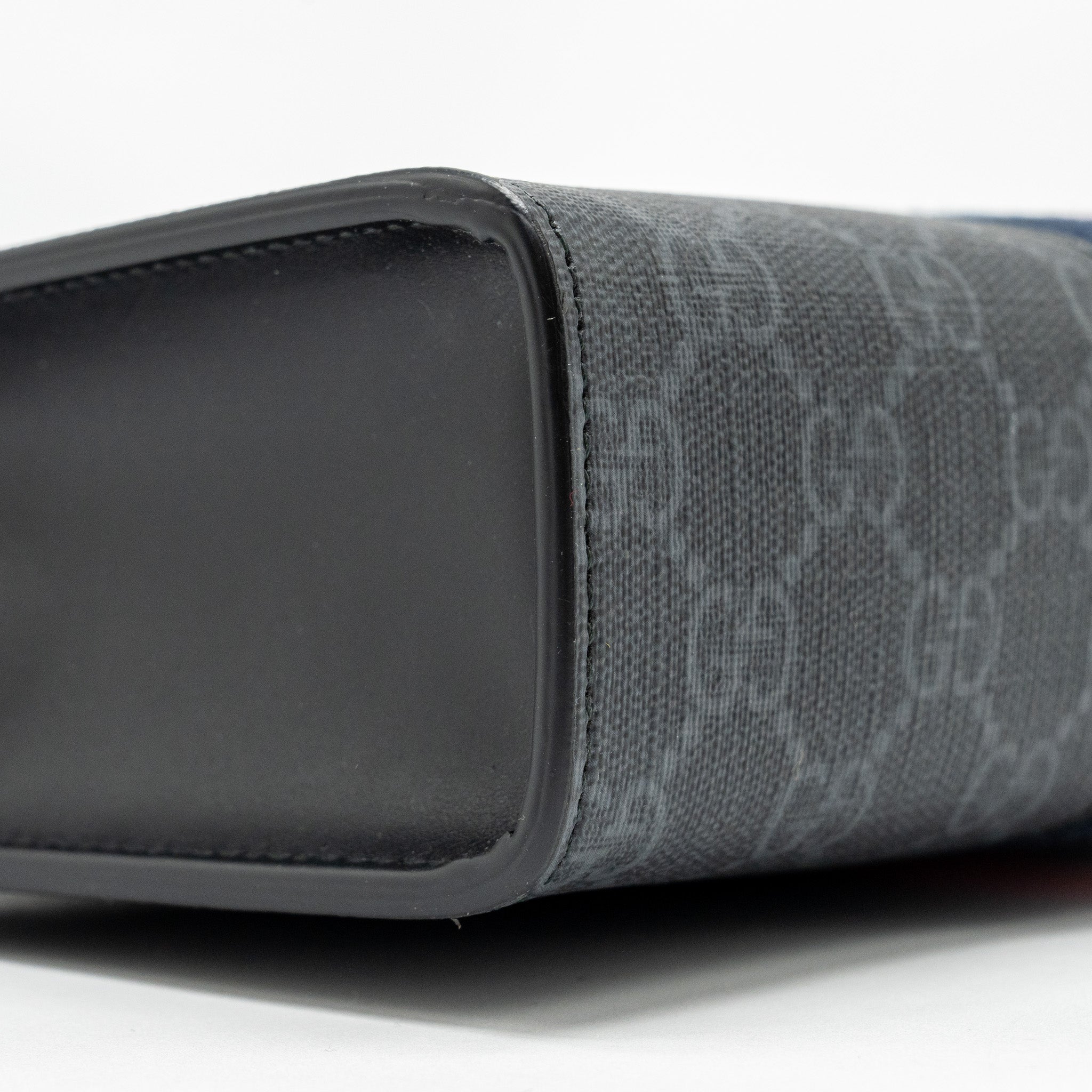 GUCCI GG SUPREME CANVAS / LEATHER ZIP CLUTCH BLACK/ MULTICOLOUR SHW
