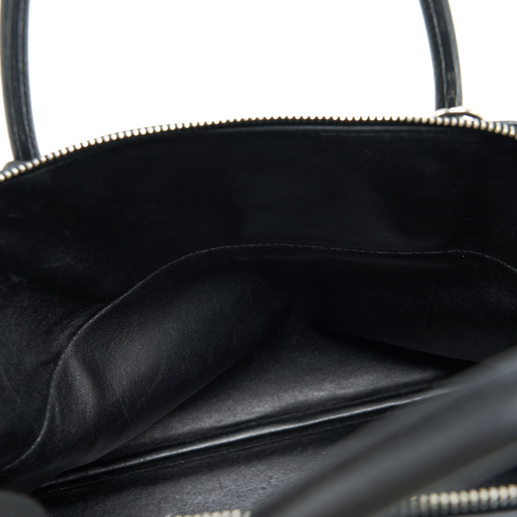 HERMES BOLIDE 31 CLEMENCE LEATHER BLACK WITH SHW