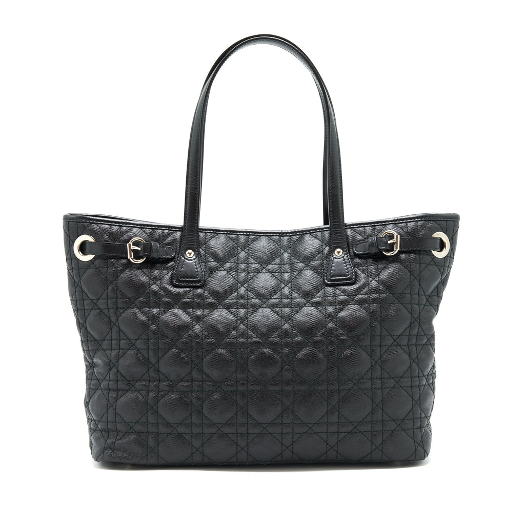 DIOR LADY DIOR TOTE BAG CANVAS BLACK SHW
