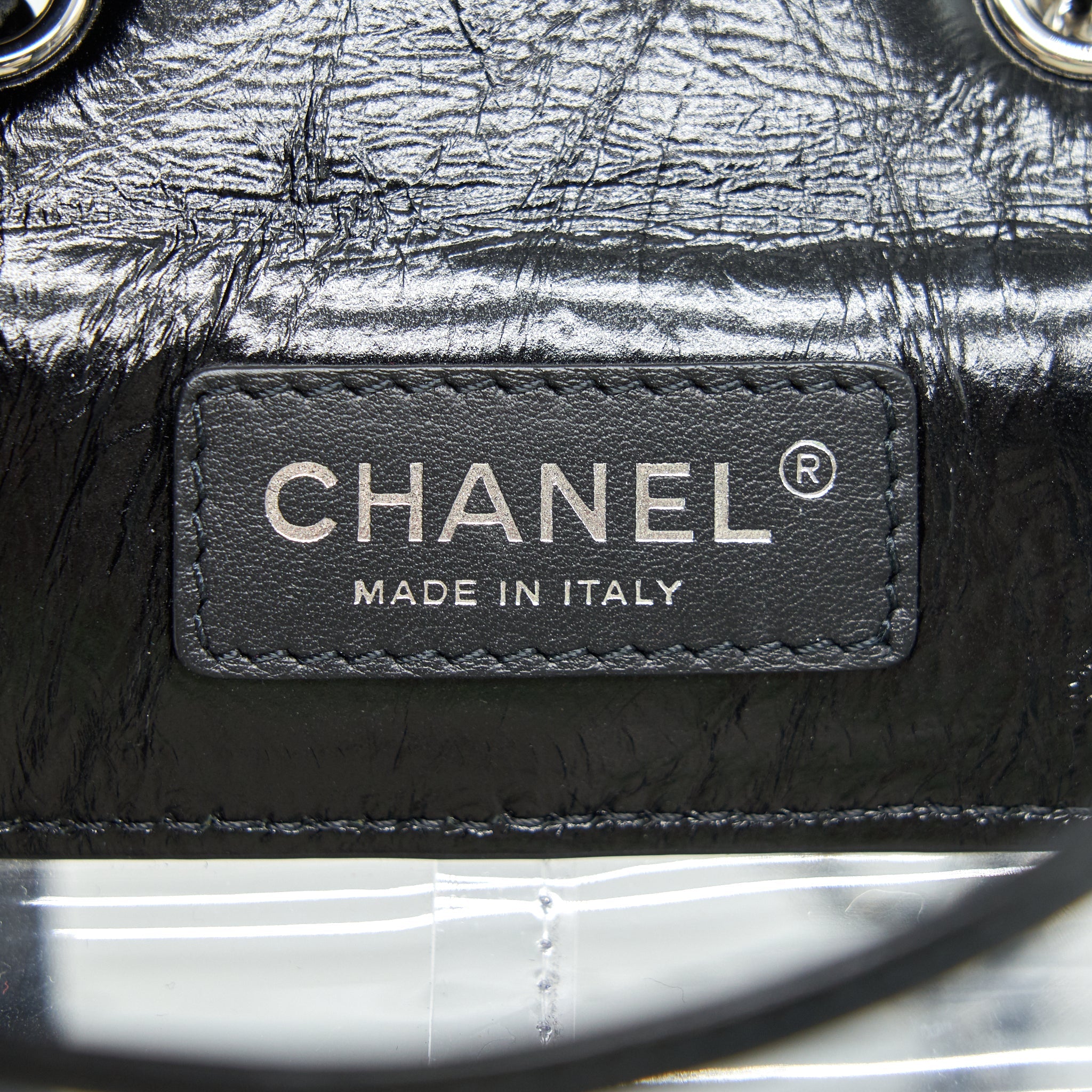 CHANEL TRANSPARENT LEATHER/ PVC CROSSBODY BAG