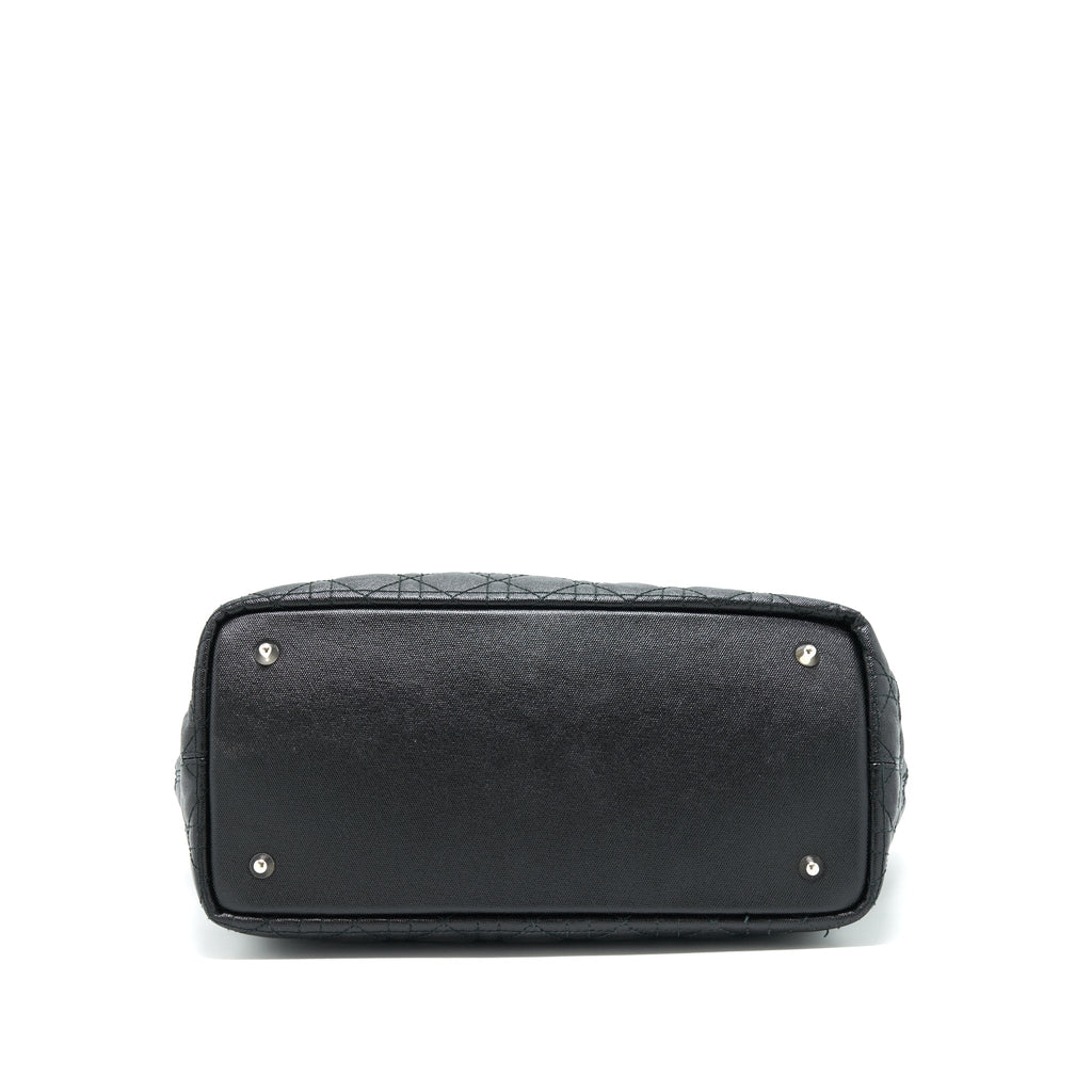 DIOR LADY DIOR TOTE BAG CANVAS BLACK SHW