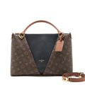 LOUIS VUITTON V TOTE BAG MEDIUM BLACK GHW