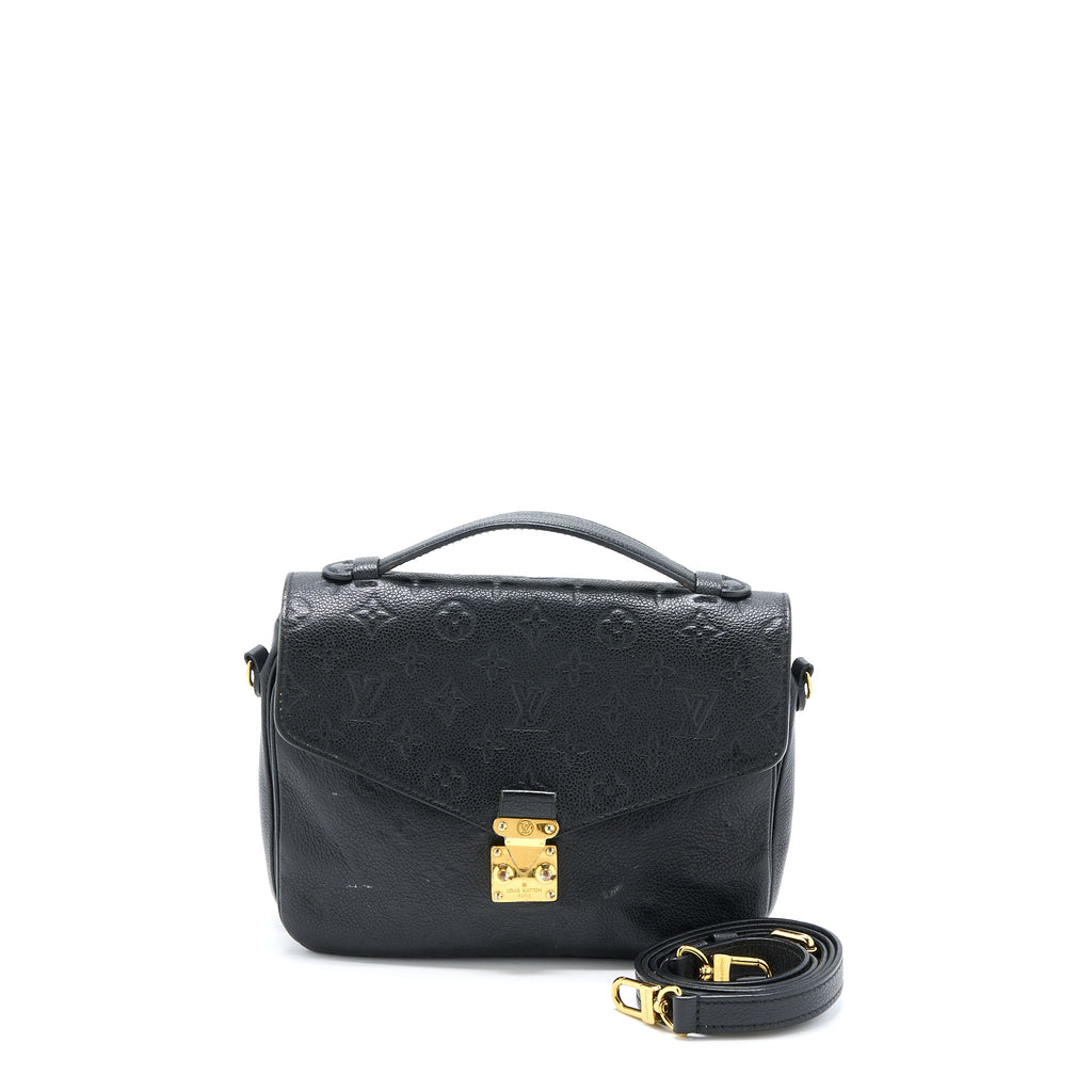 LOUIS VUITTON POCHETTE MÉTIS MONOGRAM EMPREINTE BLACK GHW