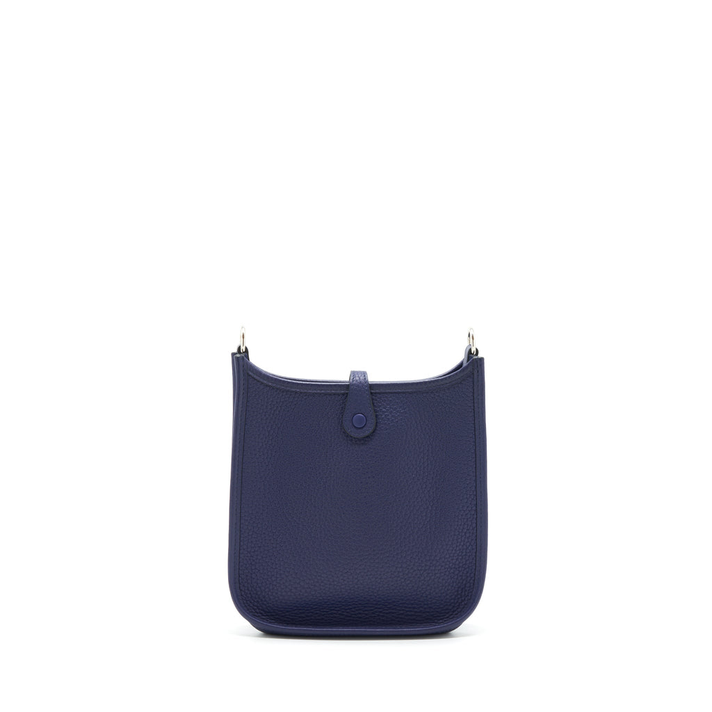 HERMES MINI EVELYNE 16 AMAZON BAG BLUE ENCRE SHW