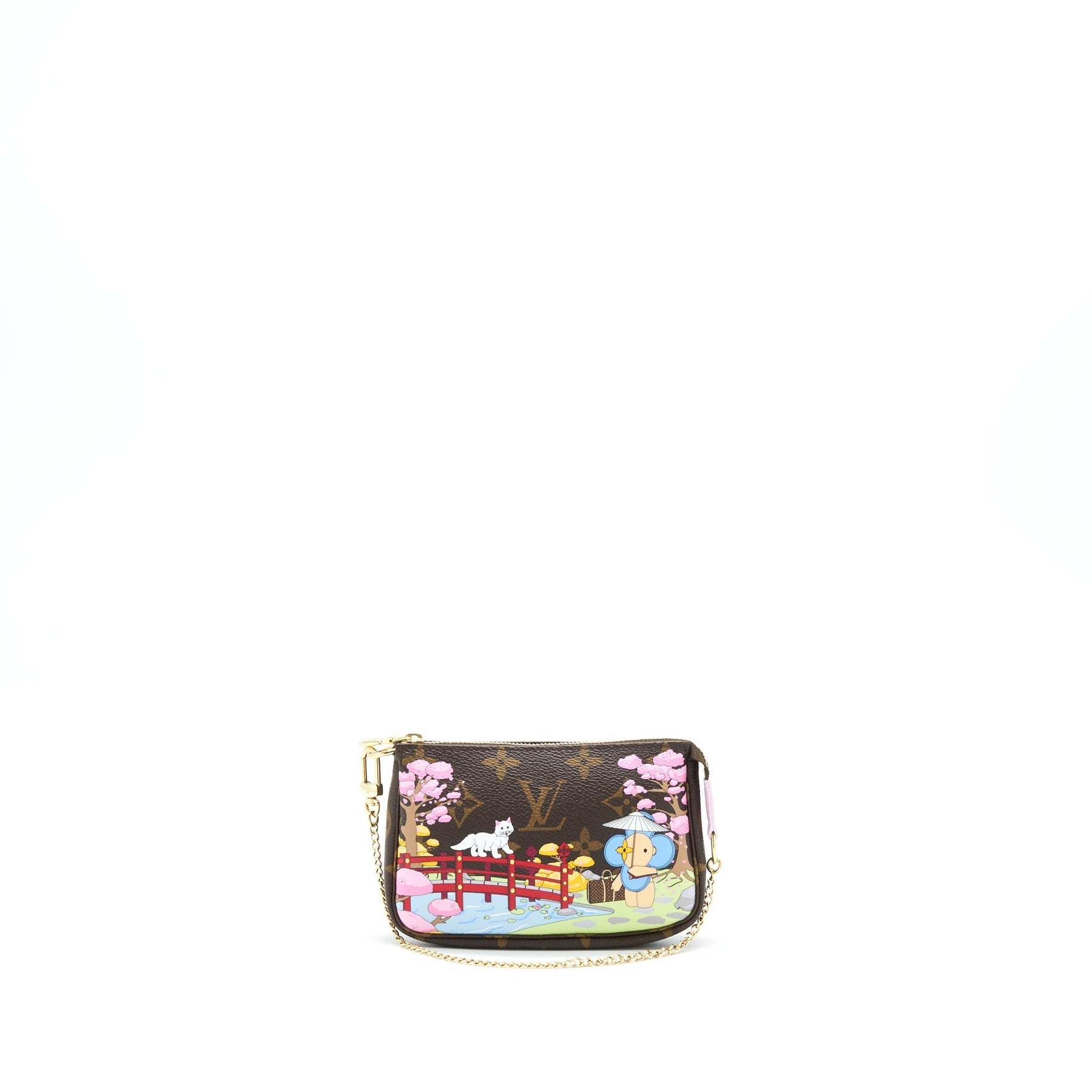 LOUIS VUITTON MINI POCHETTE ACCESSORIES 2021 CHRISTMAS LIMITED EDITION SAKURA