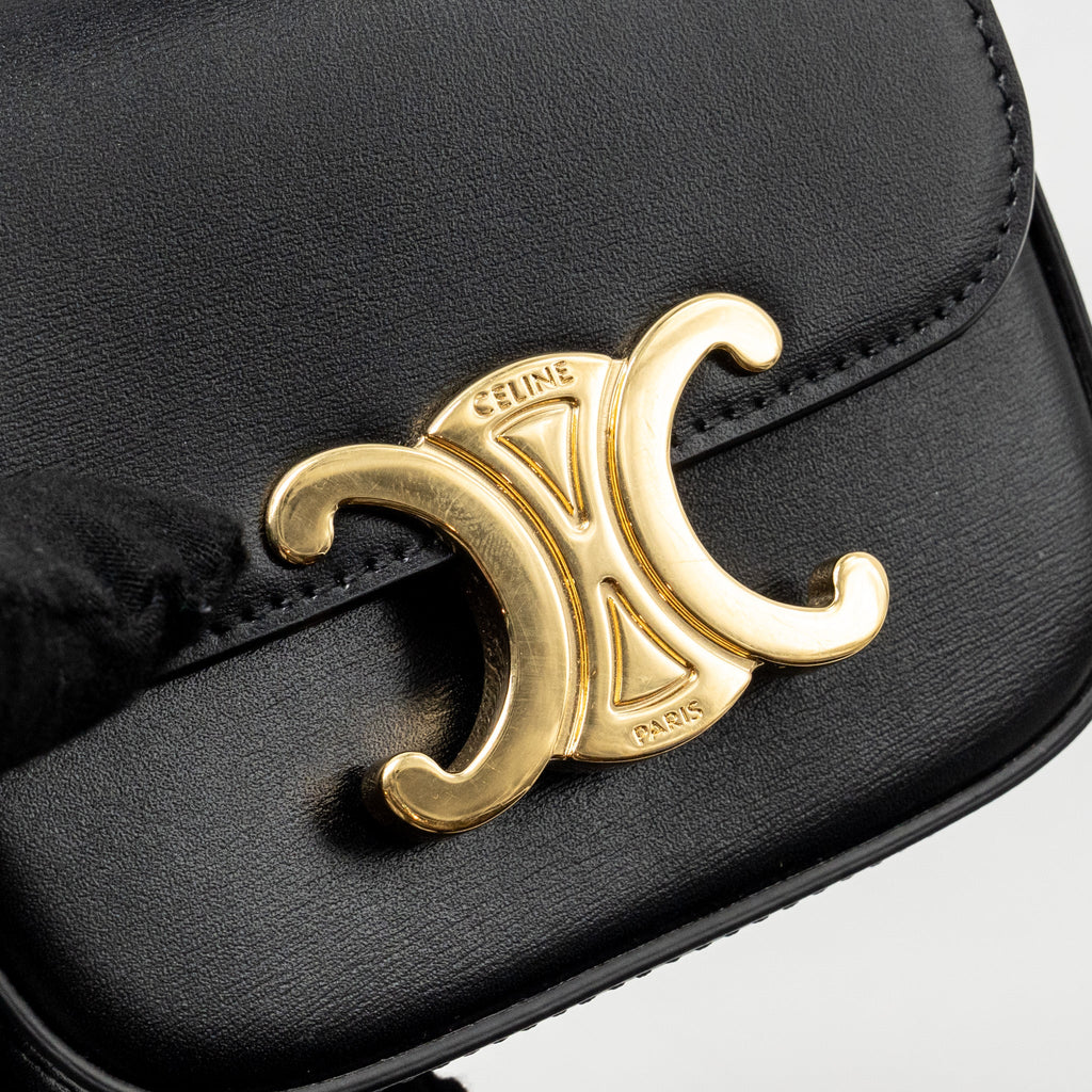 CELINE MINI CLAUDE CALFSKIN BLACK GHW