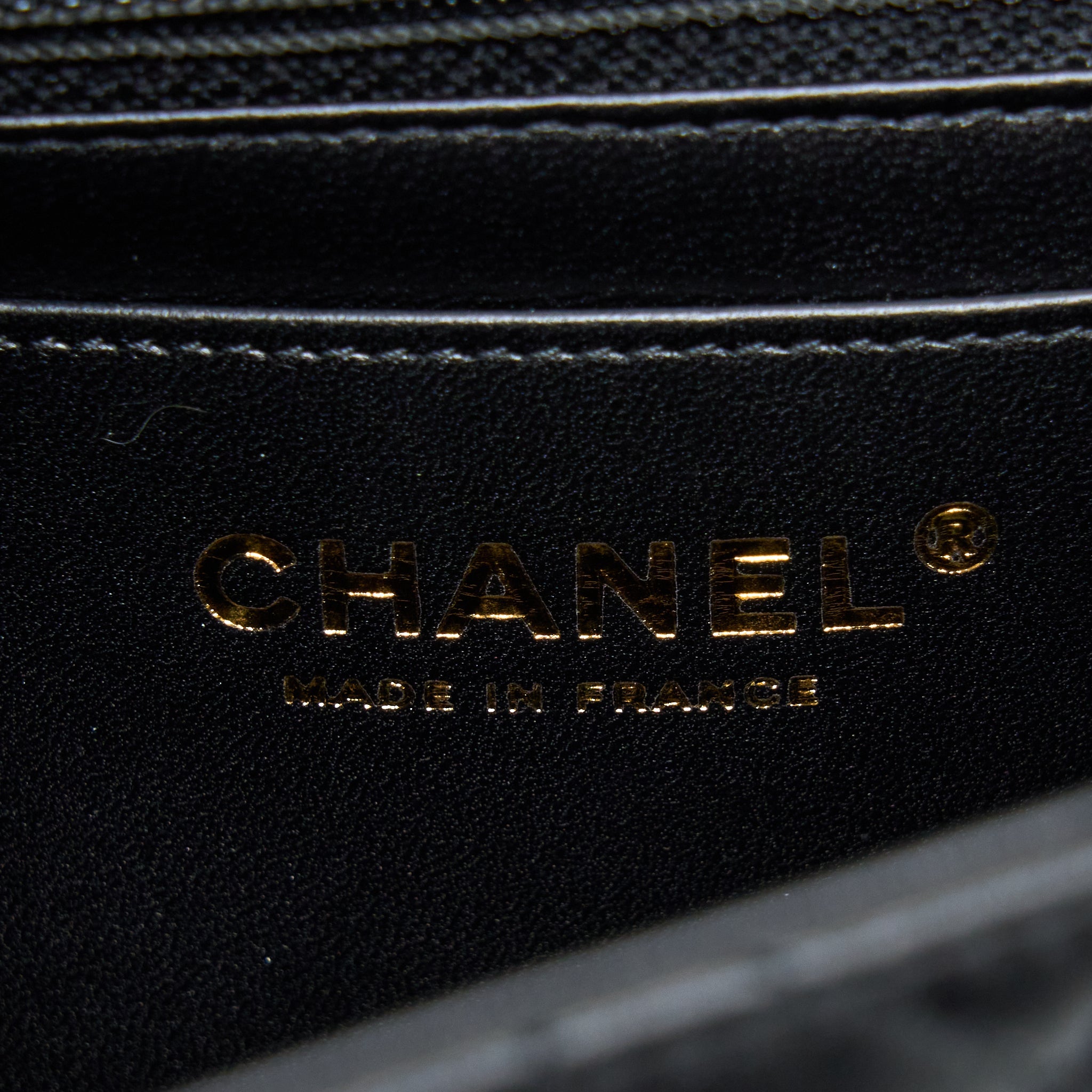 CHANEL MINI SQUARE FLAP BAG LAMBSKIN BLACK GHW (MICROCHIP)