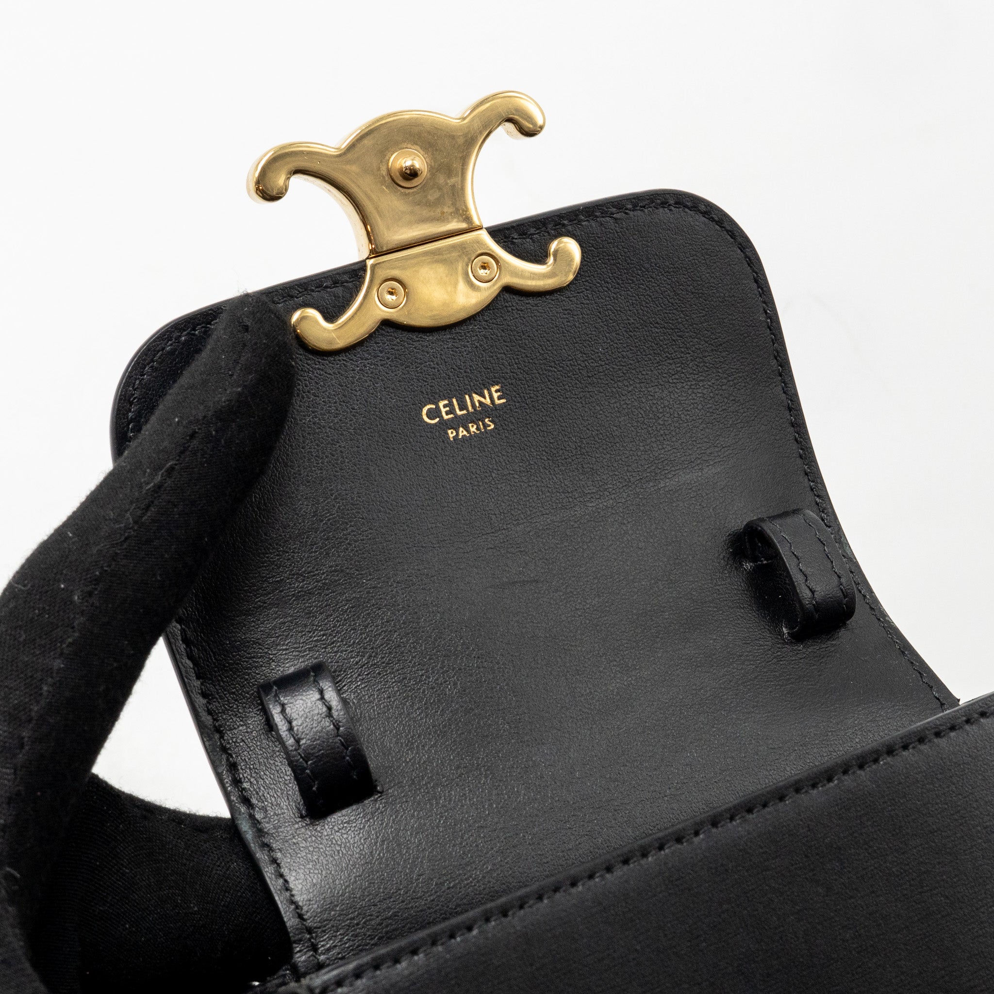 CELINE MINI CLAUDE CALFSKIN BLACK GHW