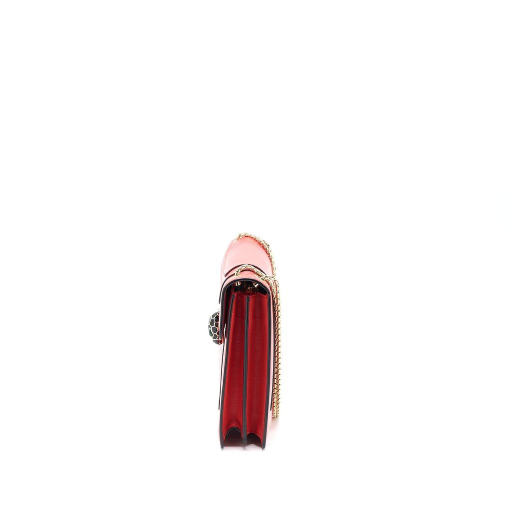 BVLGARI SERPENTI FOREVER SHOULDER BAG CALFSKIN RED LGHW