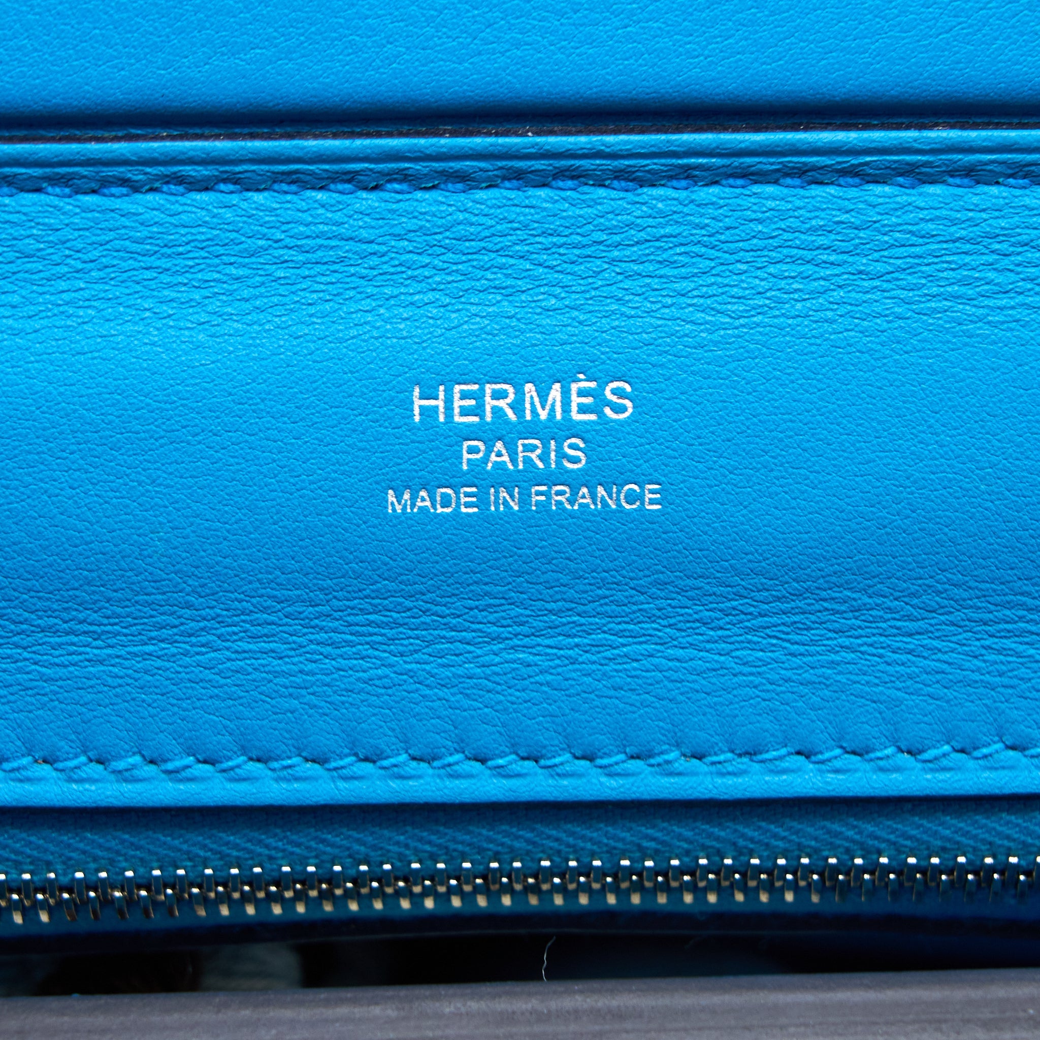 HERMES MINI 24/24 2424-21 BAG EVERCOLOR/SWIFT 0F BLUE FRIDA SHW