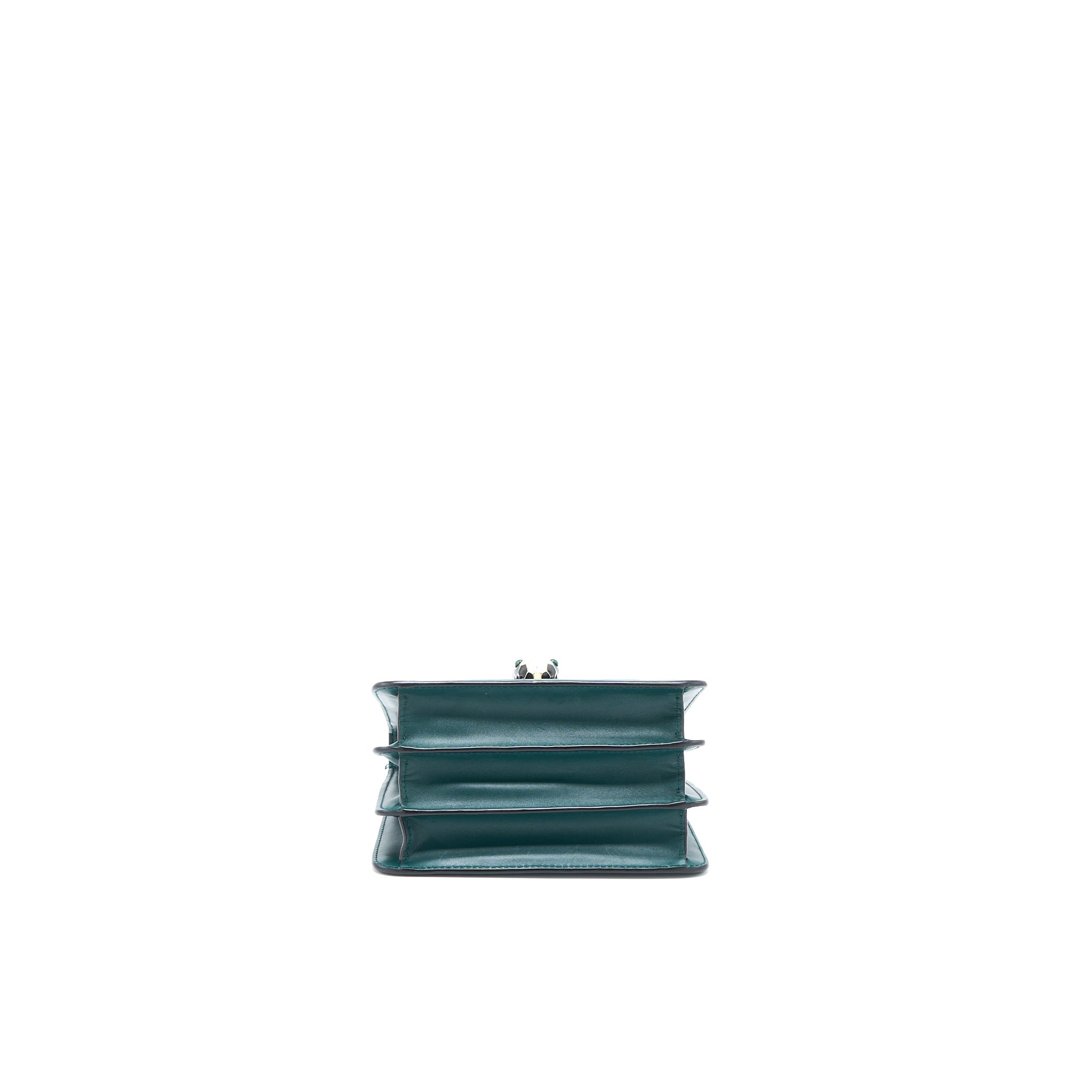 BVLGARI TOP HANDLE SERPENTI BAG CALFSKIN GREEN LGHW