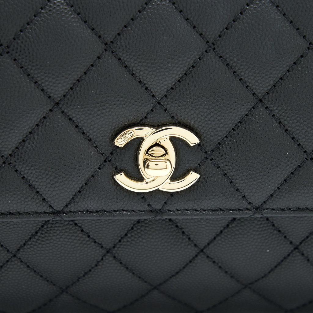 CHANEL SMALL COCO HANDLE CAVIAR BLACK LGHW (MICROCHIP)